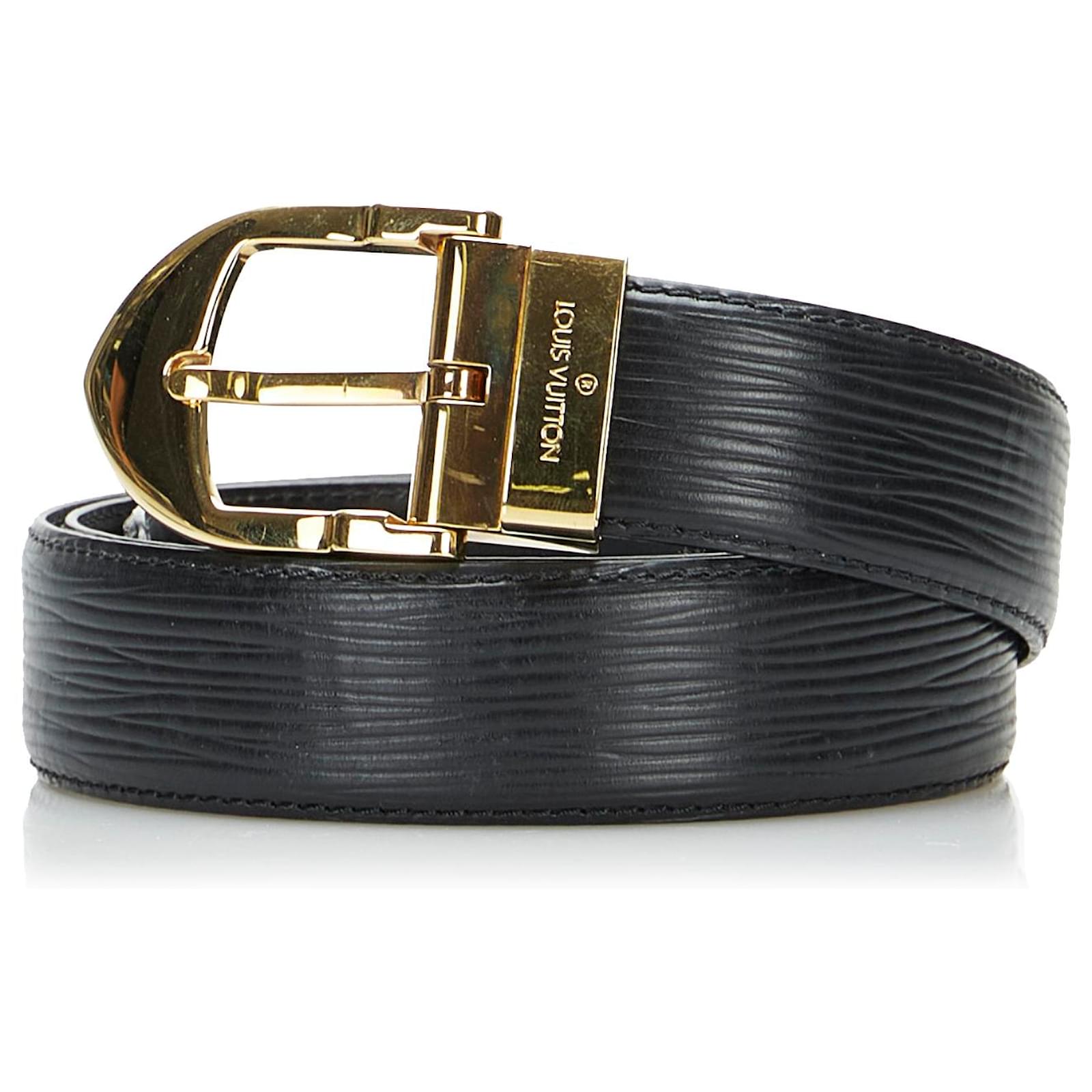 Louis Vuitton Black Epi Ceinture Belt Leather ref.859065 - Joli Closet
