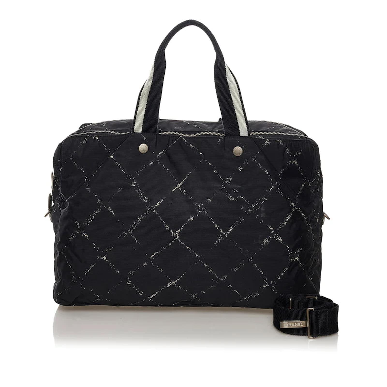 Chanel Travel Ligne Duffle Bag Black Cloth ref.859103 - Joli Closet