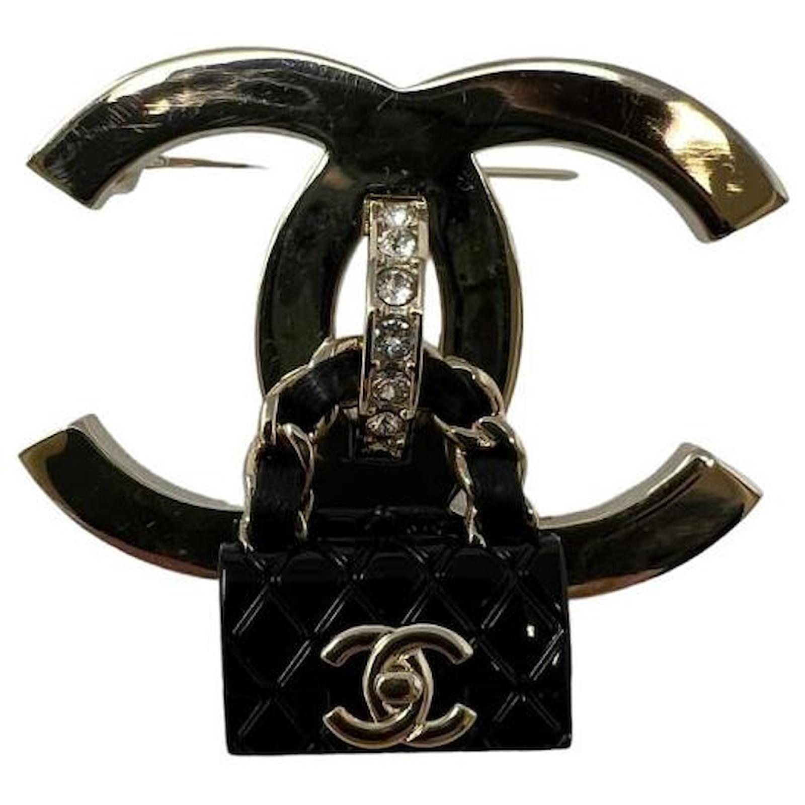 Chanel Large CC Logo Brooch Pin