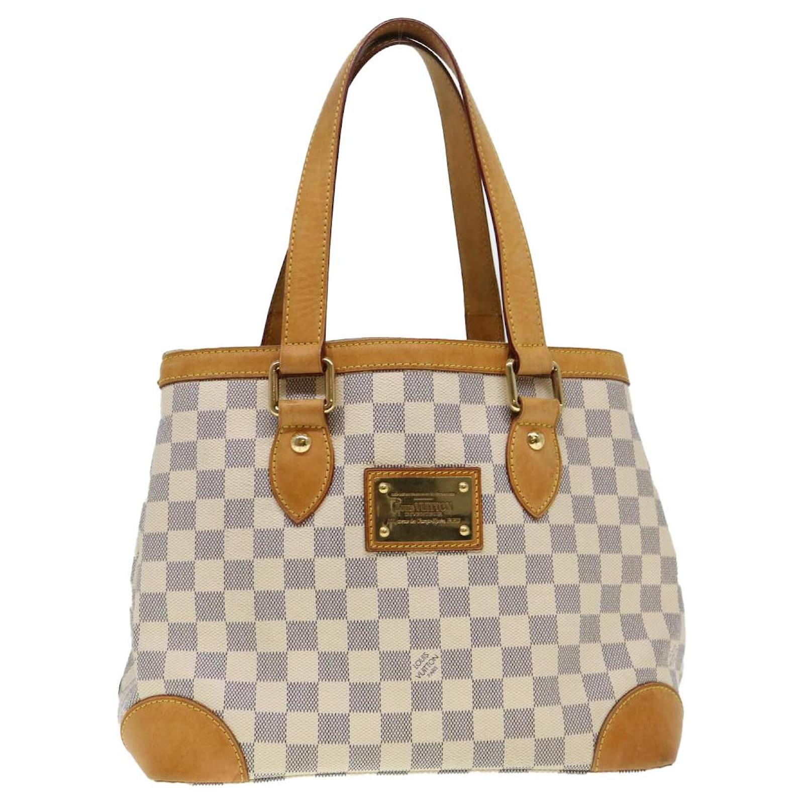 LOUIS VUITTON Damier Azur Hampstead MM Tote Bag N51206 LV Auth