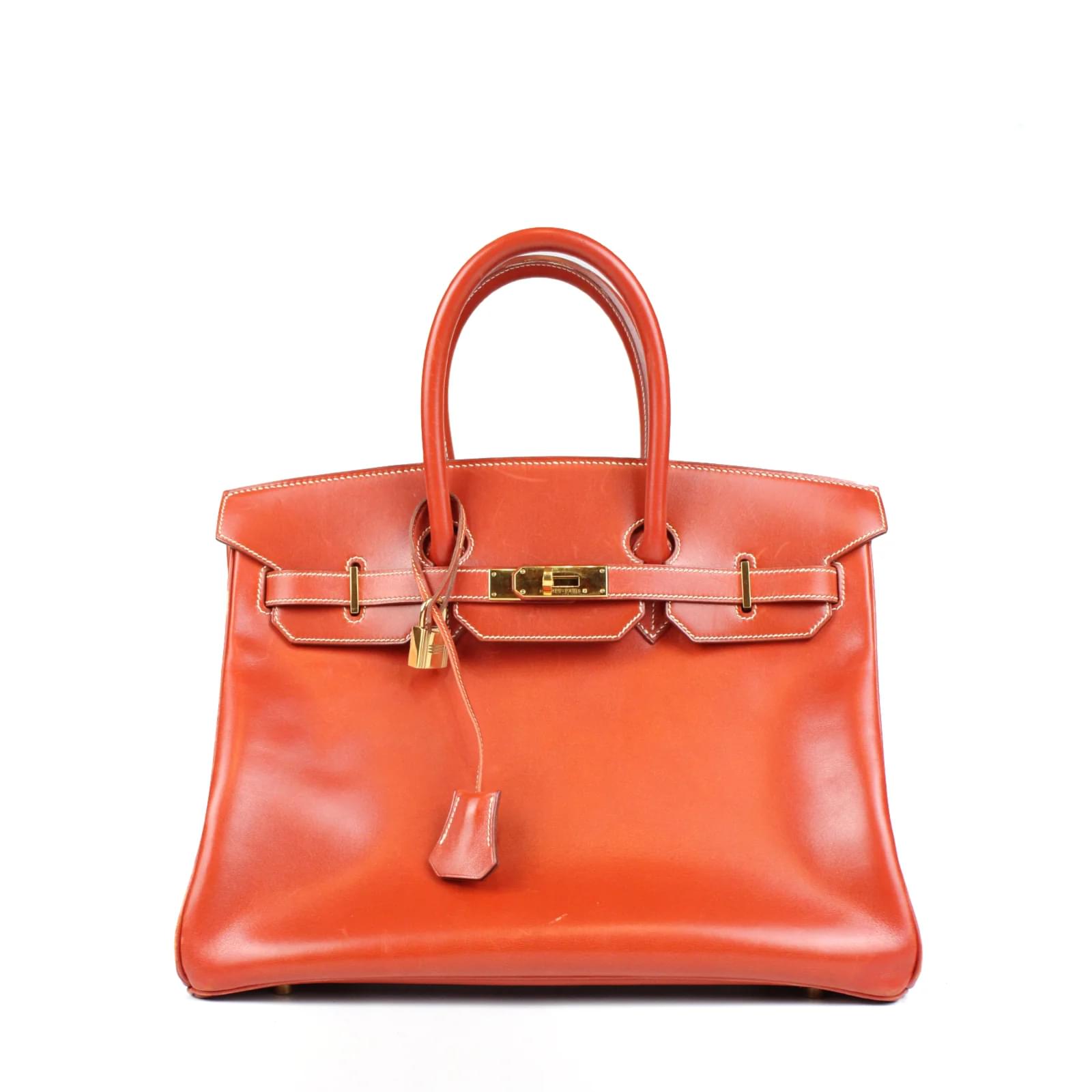 Birkin Hermès HERMES Handbags T. Leather Red ref.859414 - Joli Closet