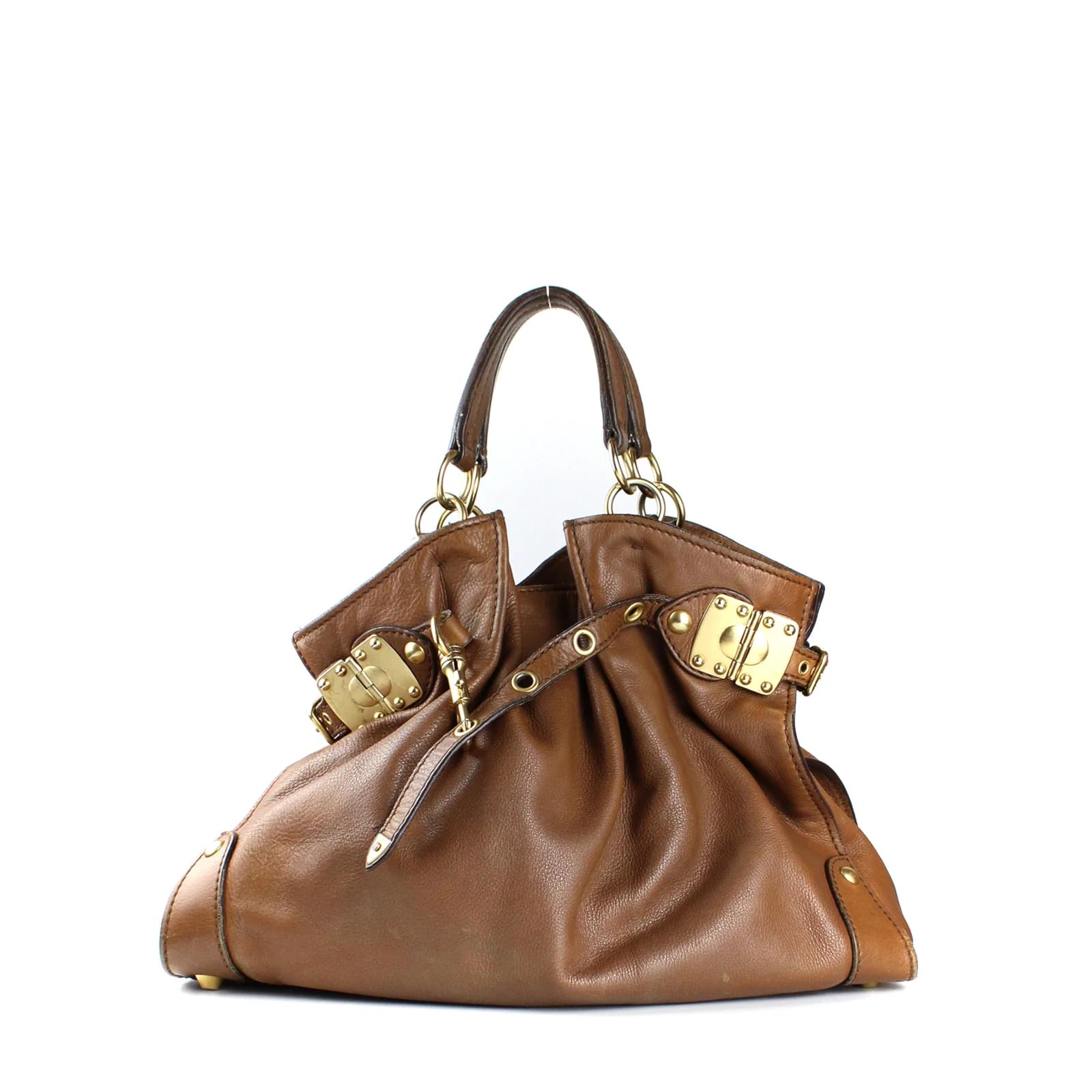 MIU MIU Handbags T. Leather Brown ref.859542 - Joli Closet