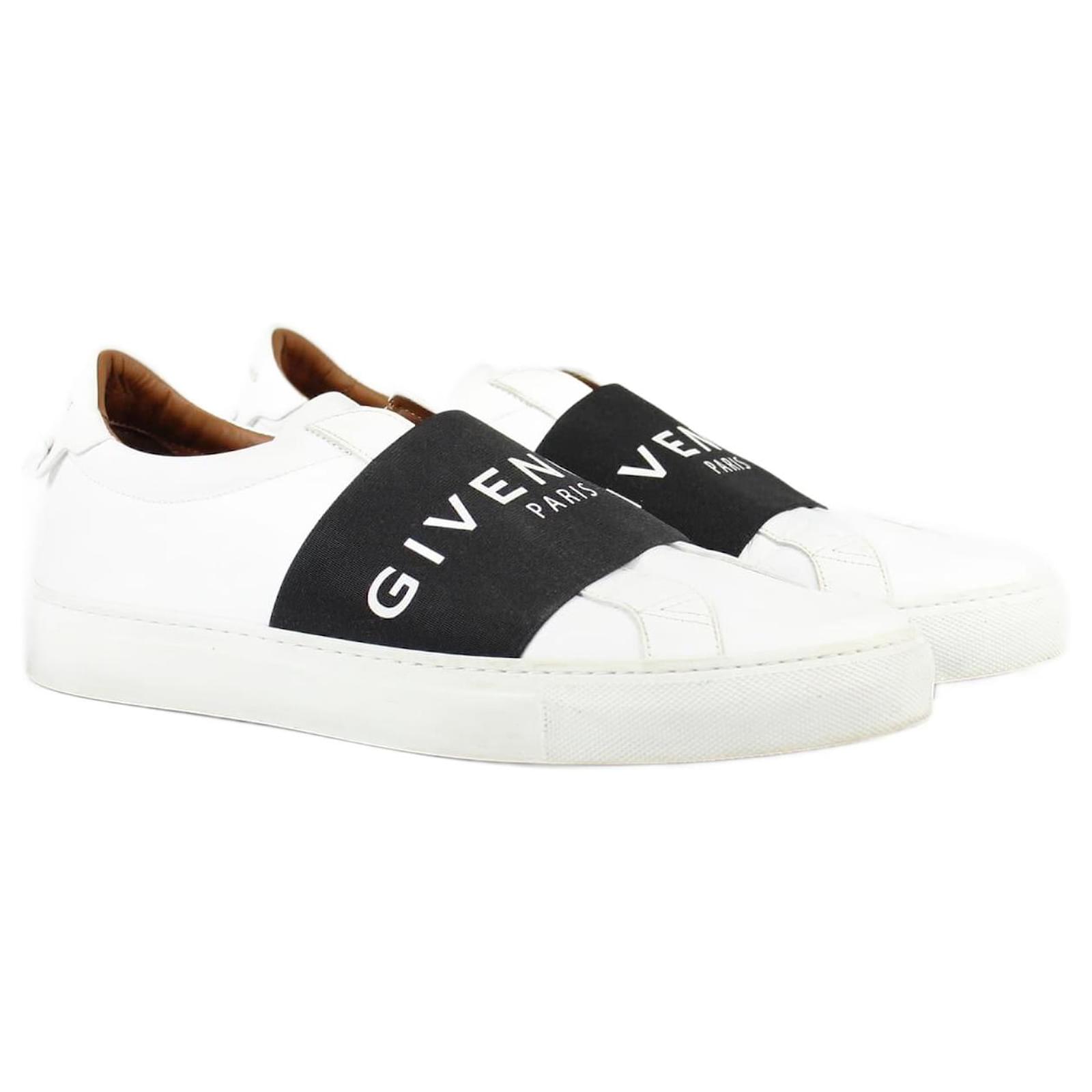 Givenchy Baskets avec bande élastique (T42) Cuir Blanc