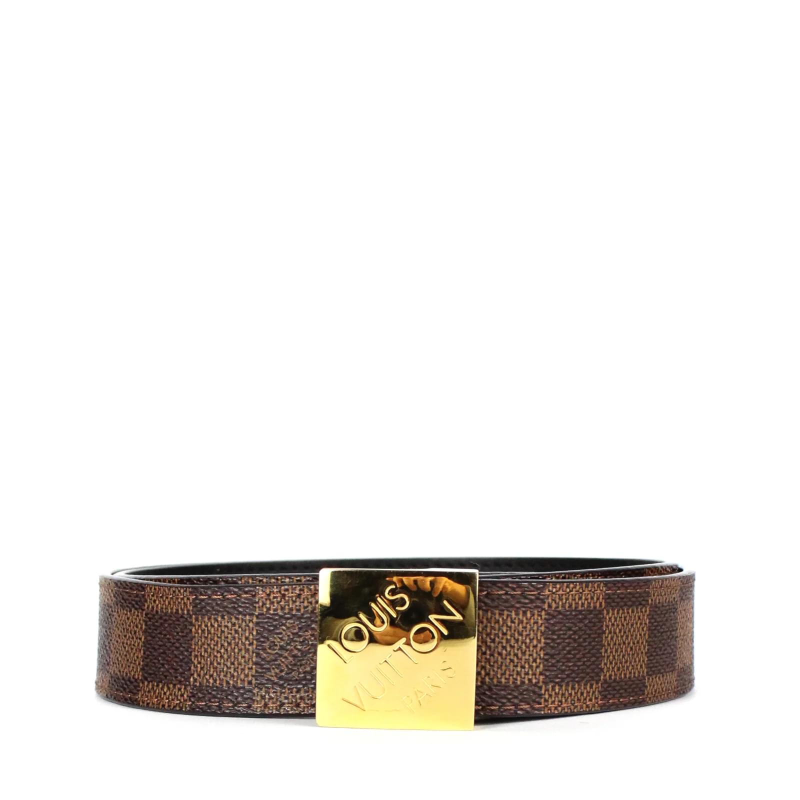 LOUIS VUITTON Belts T.cm 85 Leather Brown ref.859603 - Joli Closet
