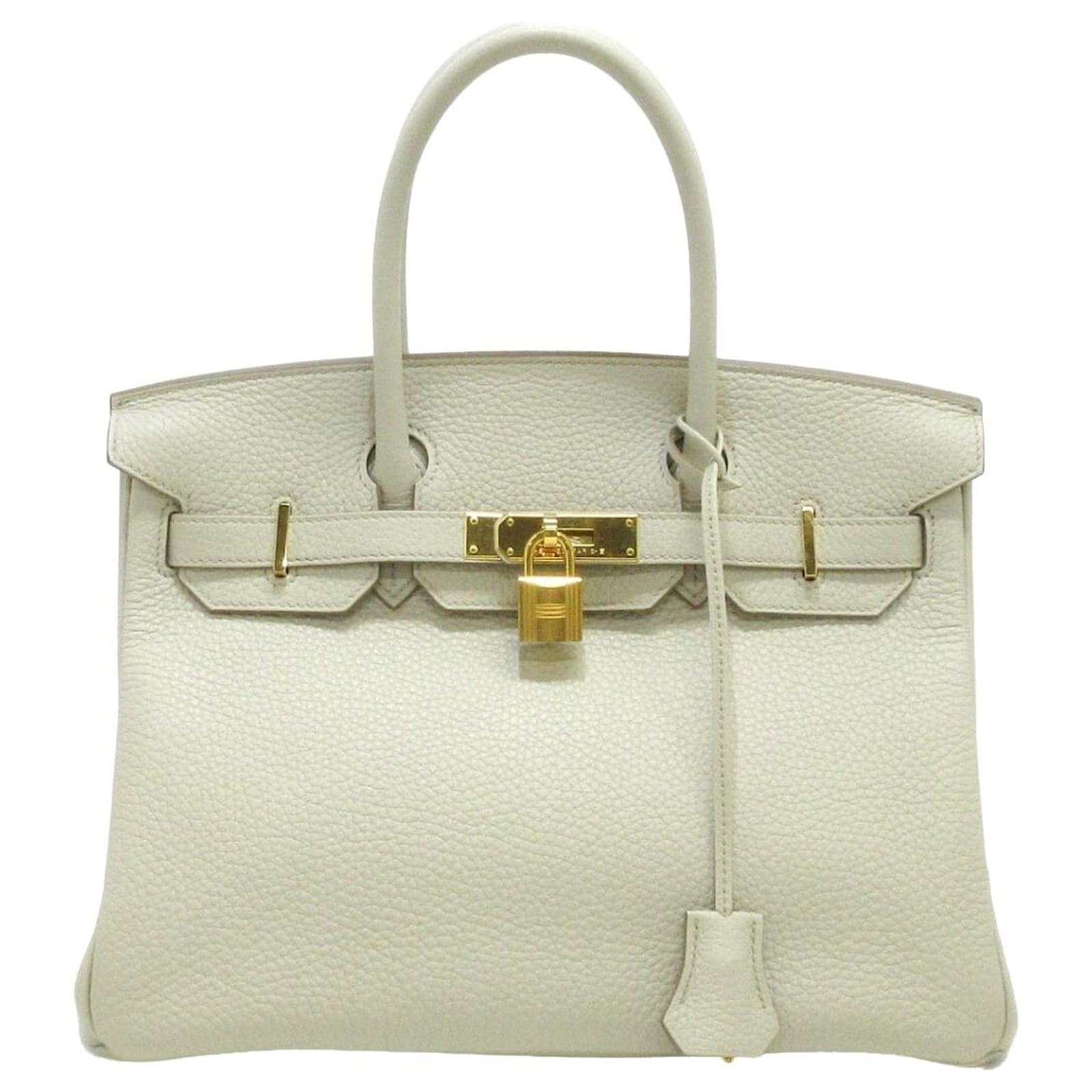 Hermès HERMES BIRKIN 30 Cream Leather ref.860565 - Joli Closet