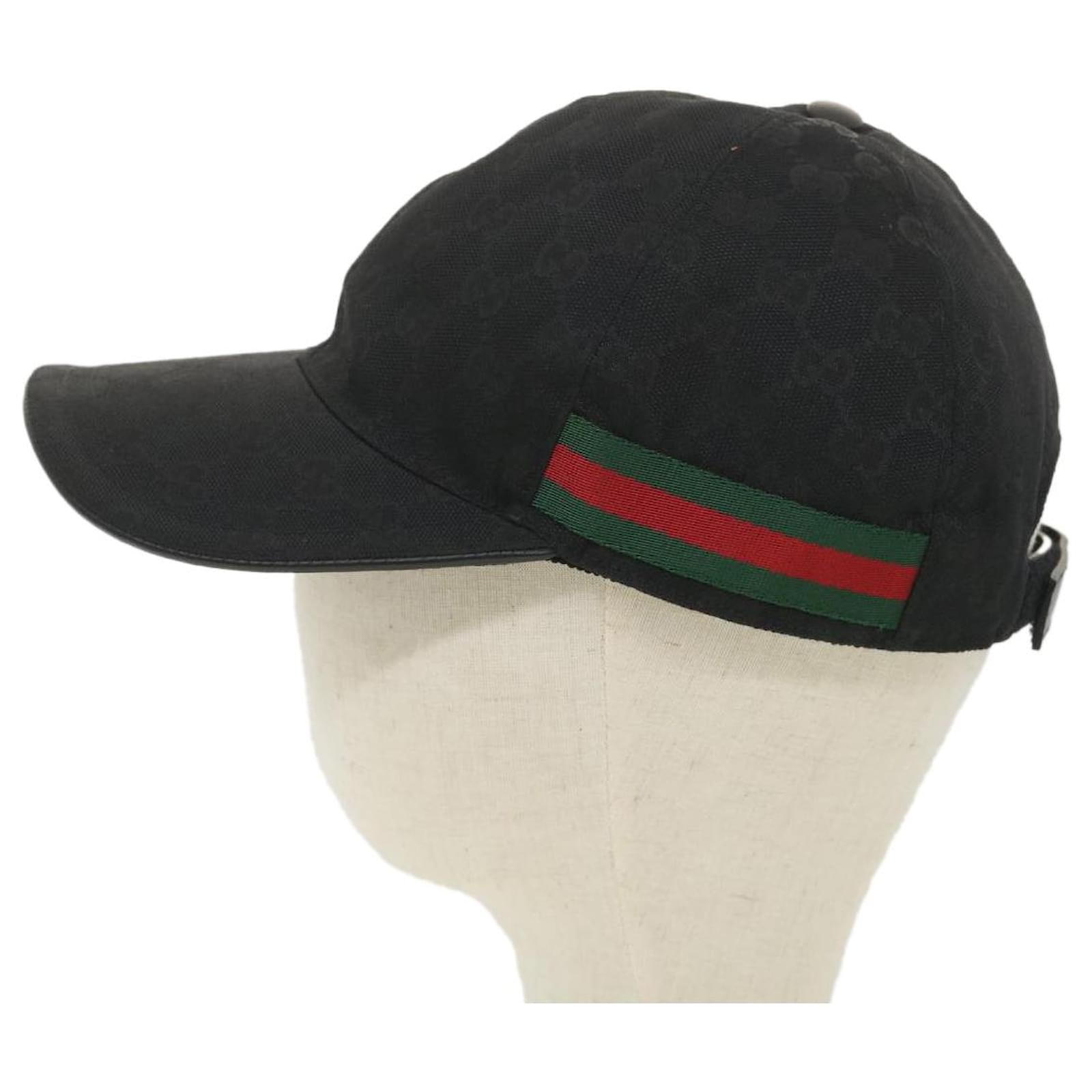 Gucci Original GG Canvas Baseball Hat with Web Black