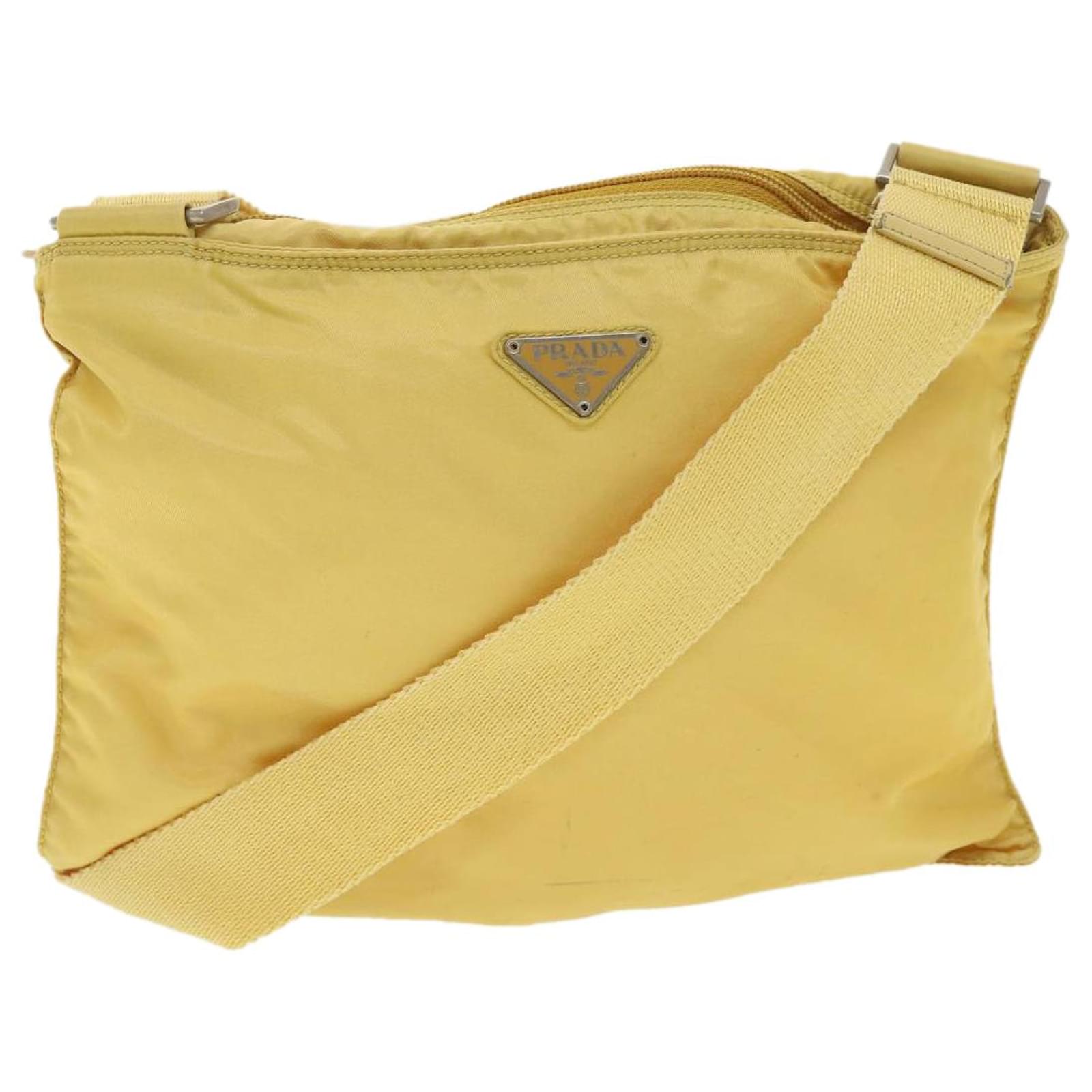 PRADA Shoulder Bag Nylon Yellow Auth 41959 ref.927668 - Joli Closet