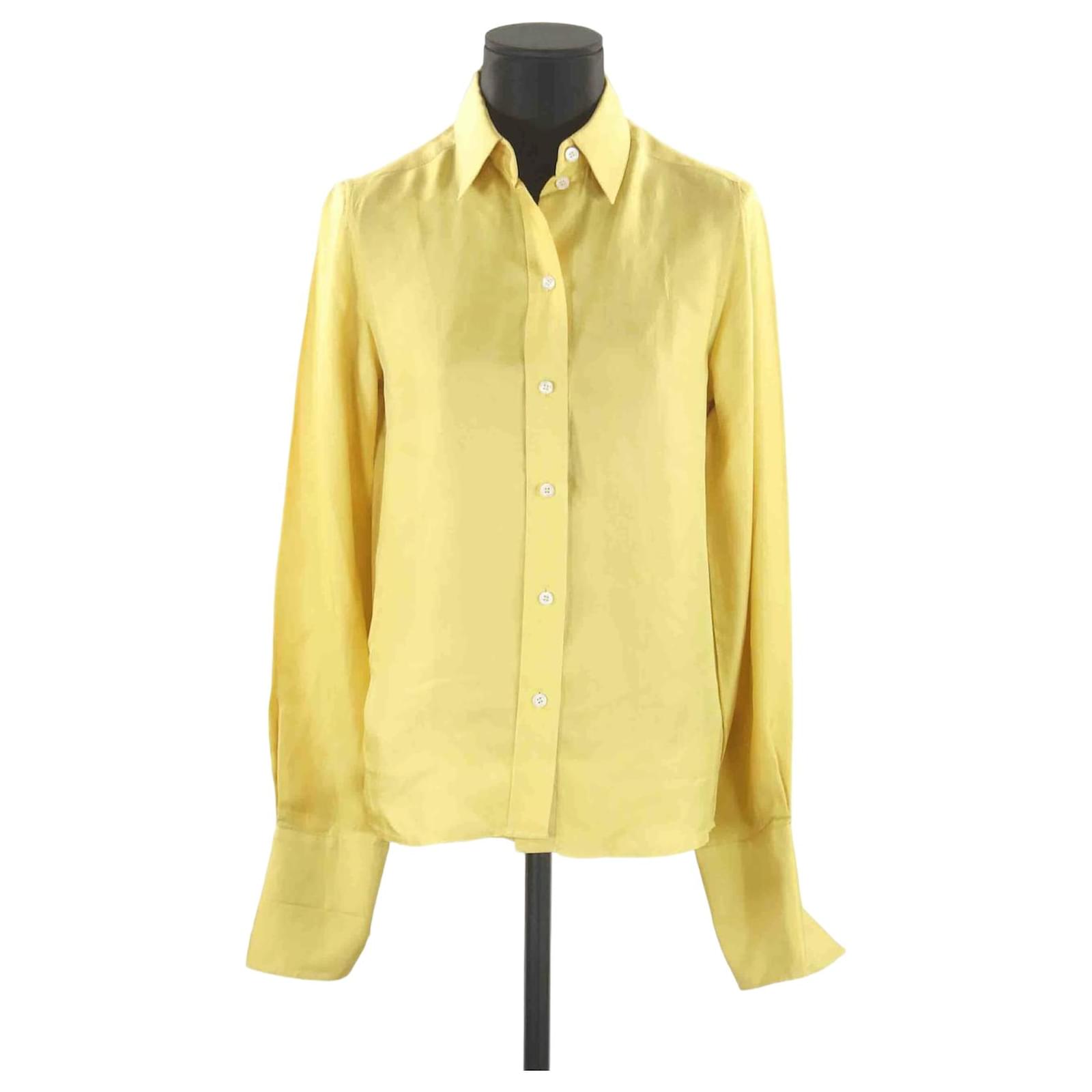 Louis Vuitton Silk shirt Yellow ref.861105 - Joli Closet