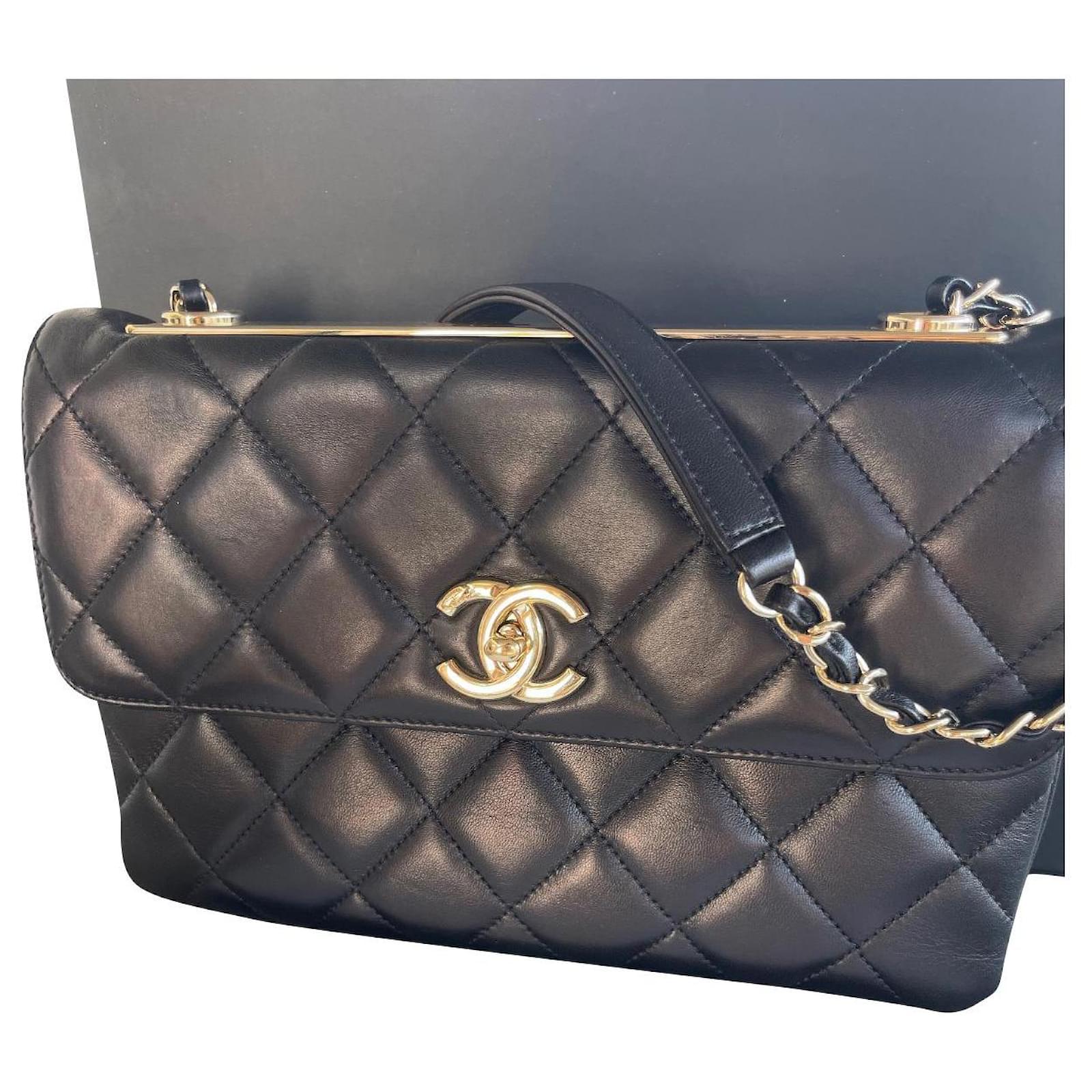 CHANEL Caviar Lizard Quilted Large Coco Handle Flap Black 1301098