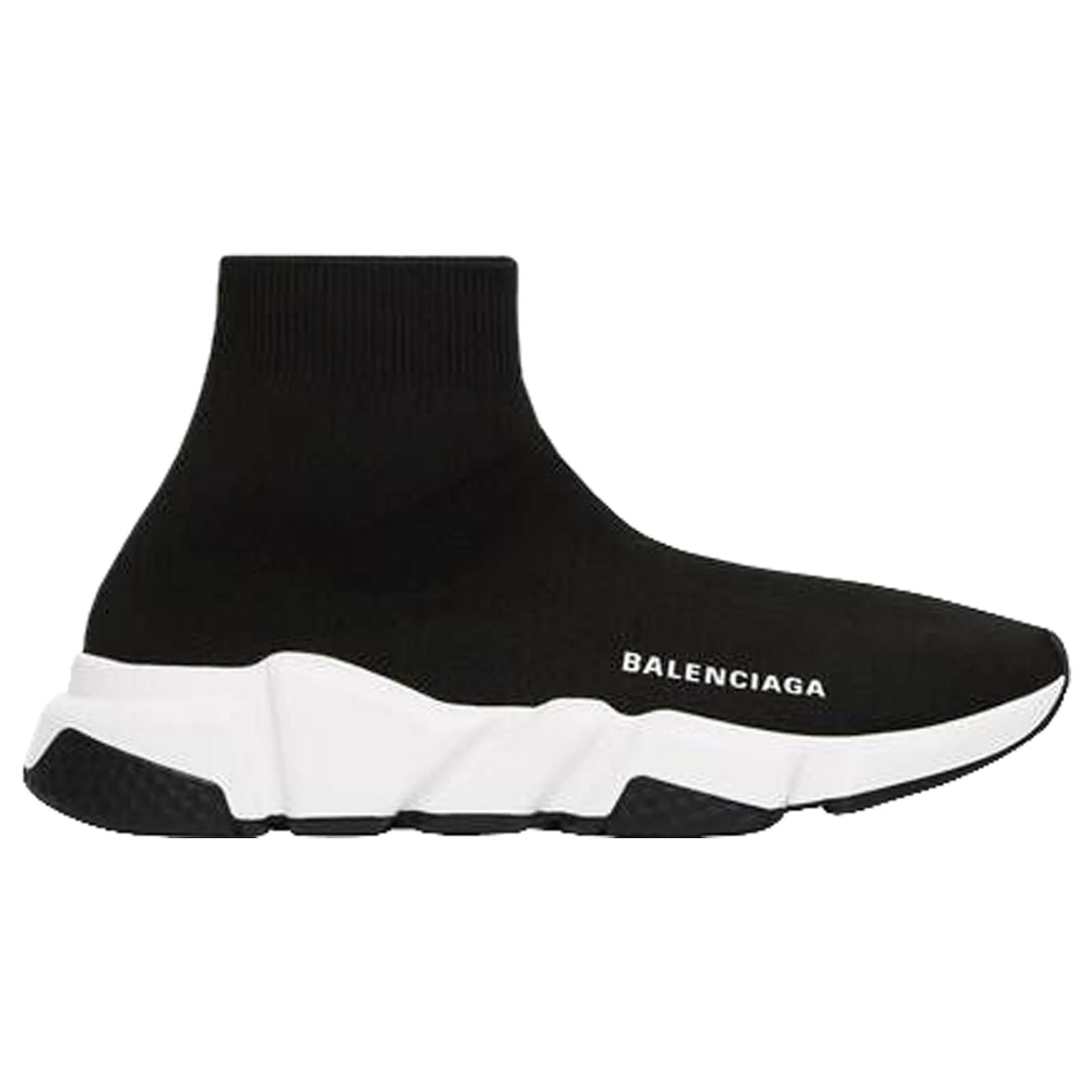 Balenciaga Speed Recycled Knit Sneaker in Black Polyester Acrylic ref ...