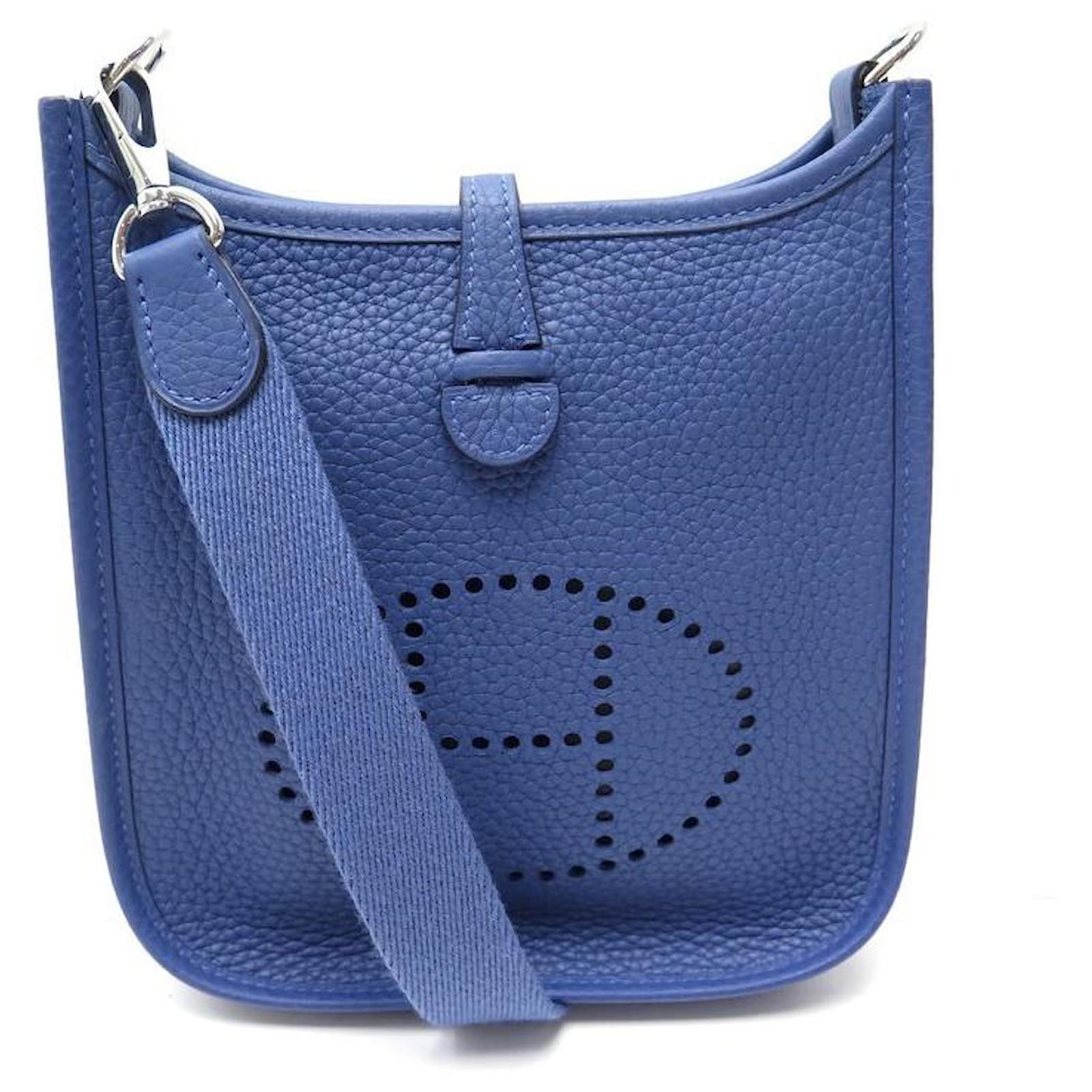 Hermès NEW HERMES EVELYNE HANDBAG 16 BLUE TAURILLON CLEMENCE MINI