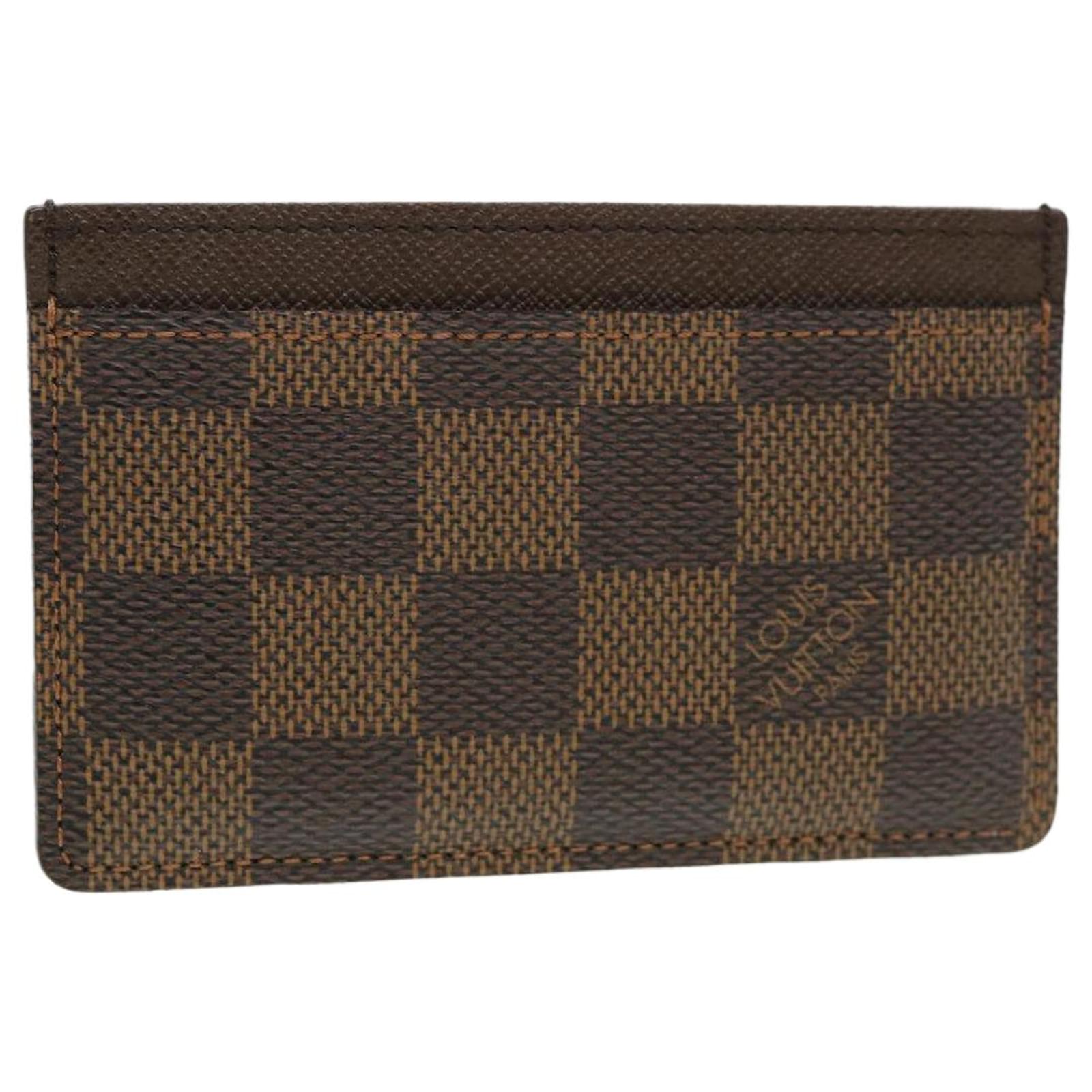 LOUIS VUITTON Damier Ebene Porte Cartes Simple Card Case N61722 LV Auth  38644 ref.862442 - Joli Closet