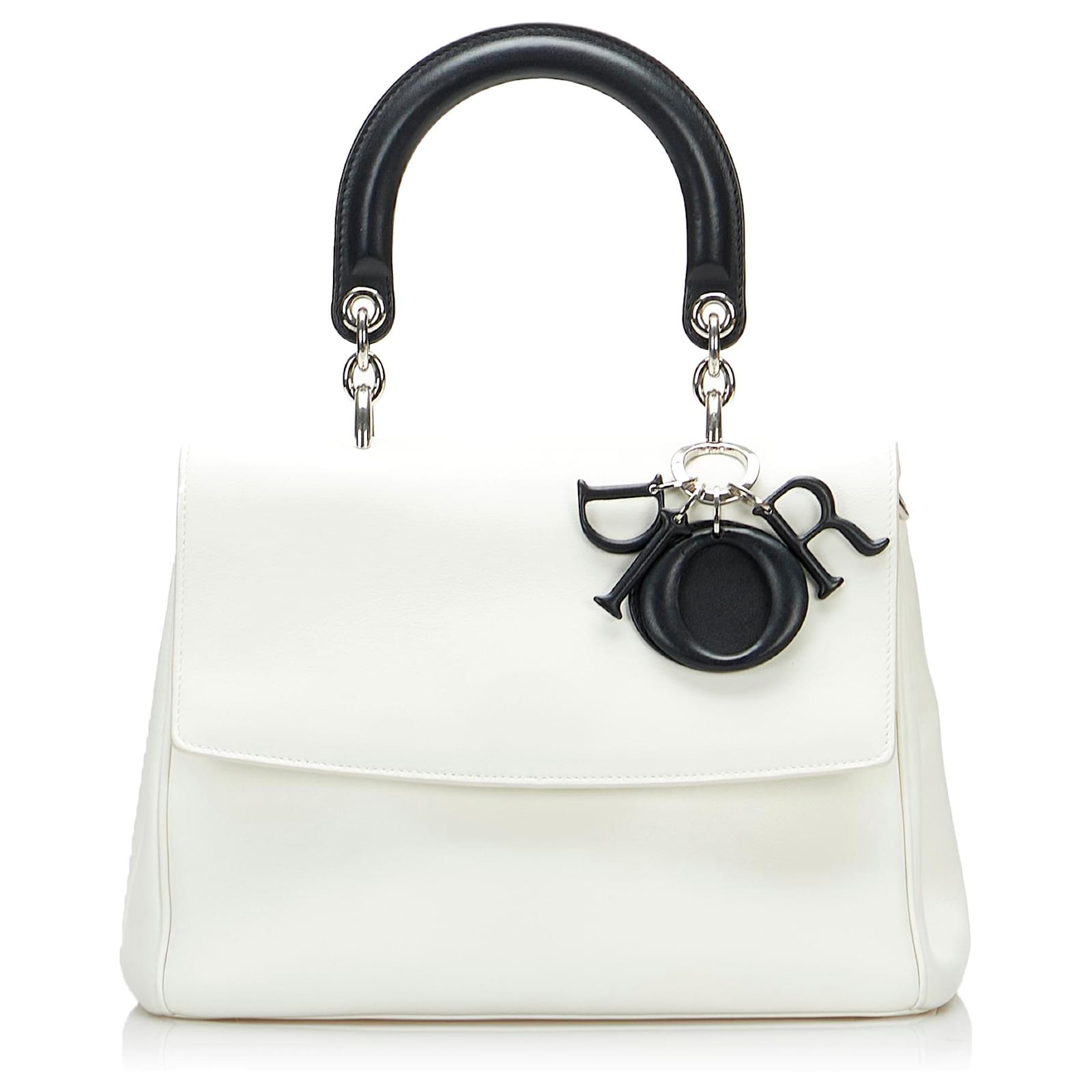 Dior White Lady Dior Satchel Leather Pony-style calfskin ref.863332 ...