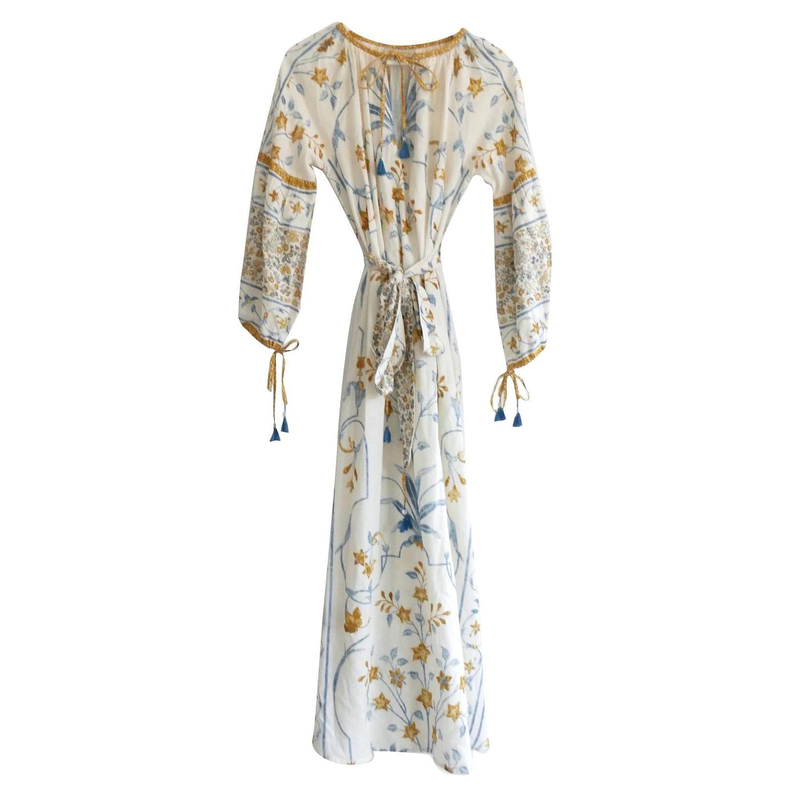 Autre Marque D'Ascoli Aisha maxi dress Cream Cotton ref.863845