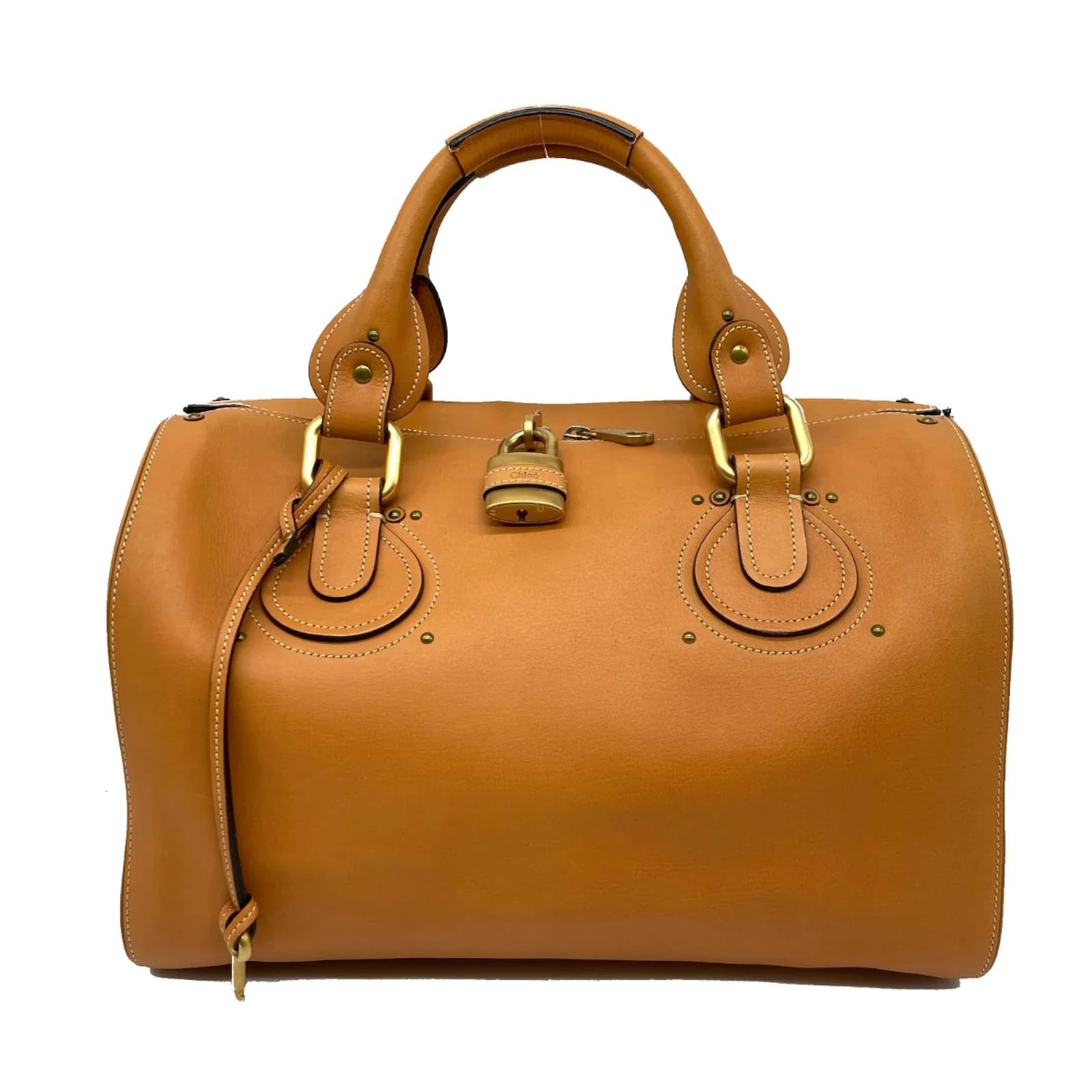 Chloé Leather Paddington Boston Bag Brown Pony-style calfskin ref ...