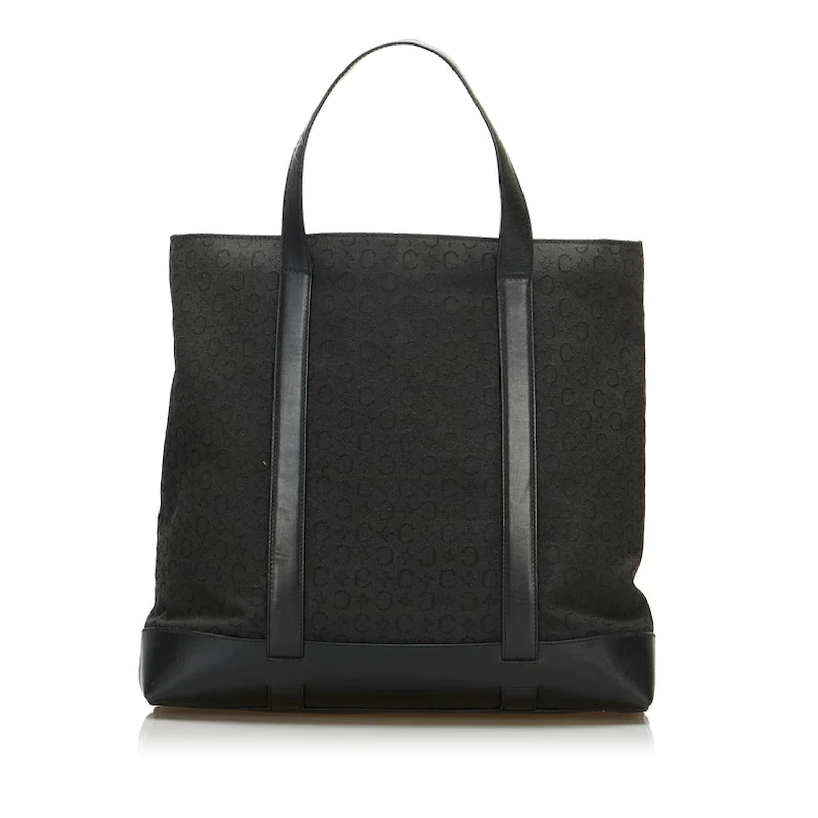 Céline C Macadam Canvas Tote Bag Black Cloth ref.863926 - Joli Closet