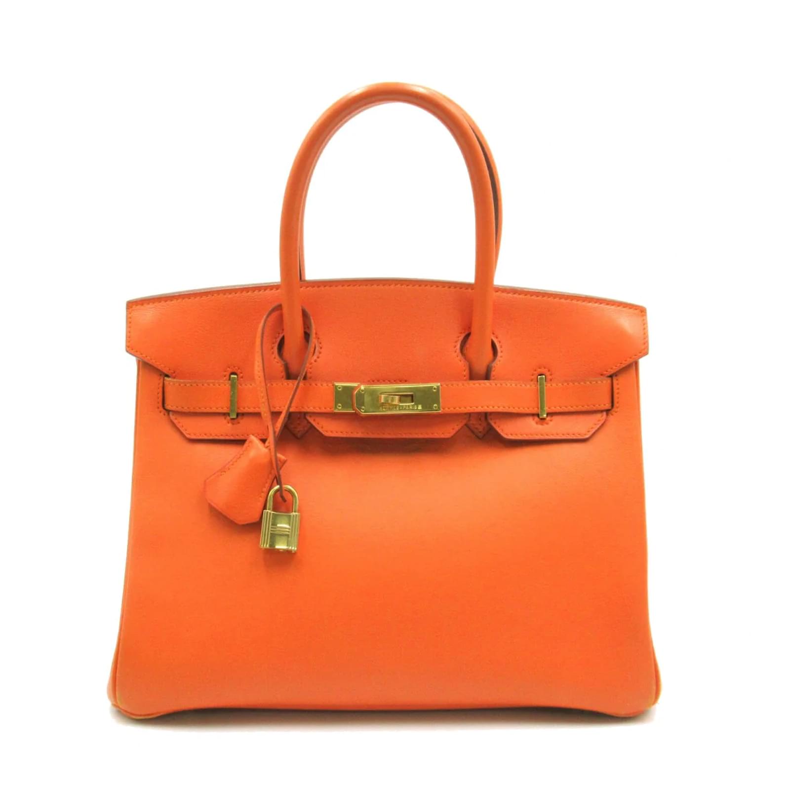 Hermès Swift Birkin 30 Orange Leather Pony-style Calfskin Ref.864852 