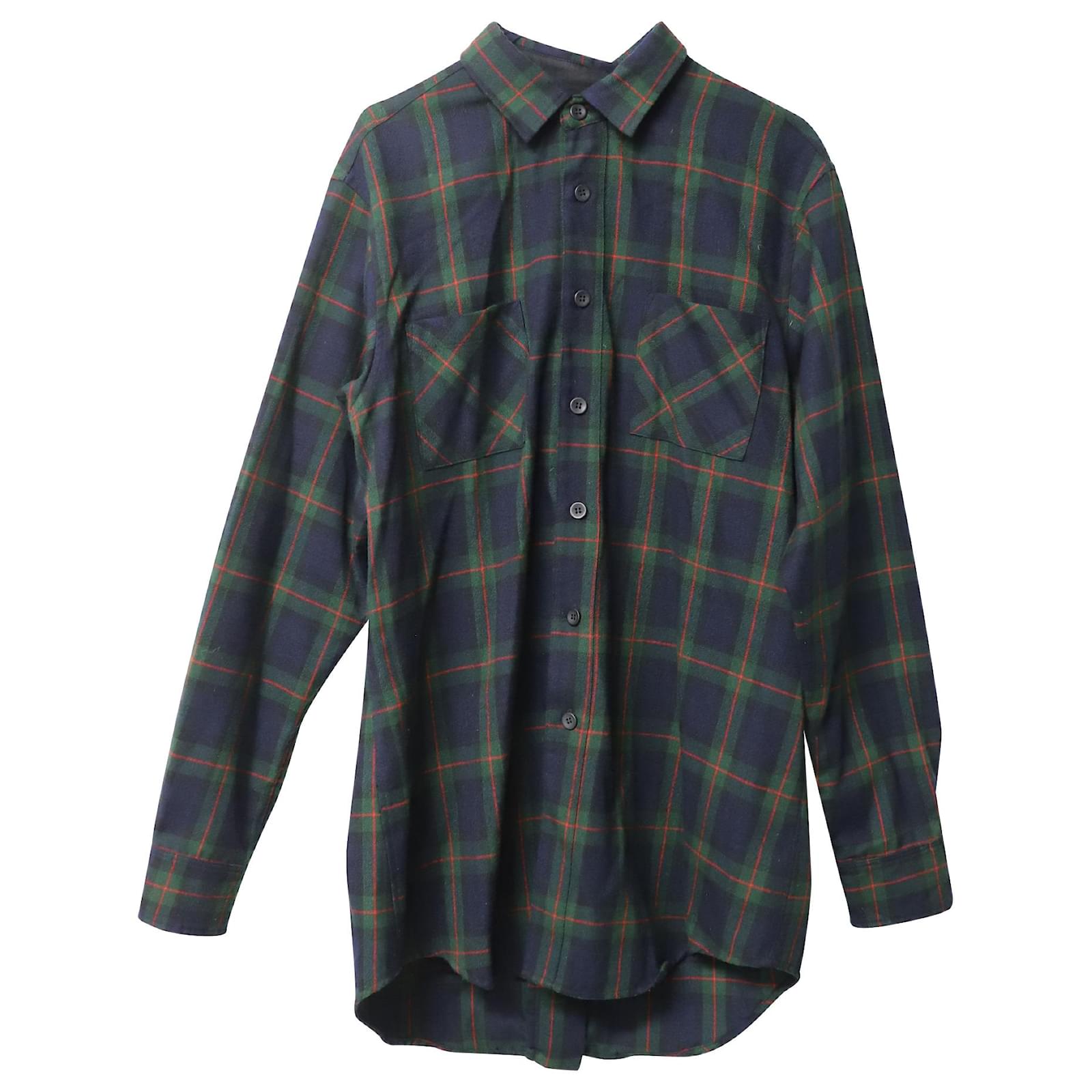 Fear Of God Flannel Fourth Collection Plaid Shirt in Green Cotton