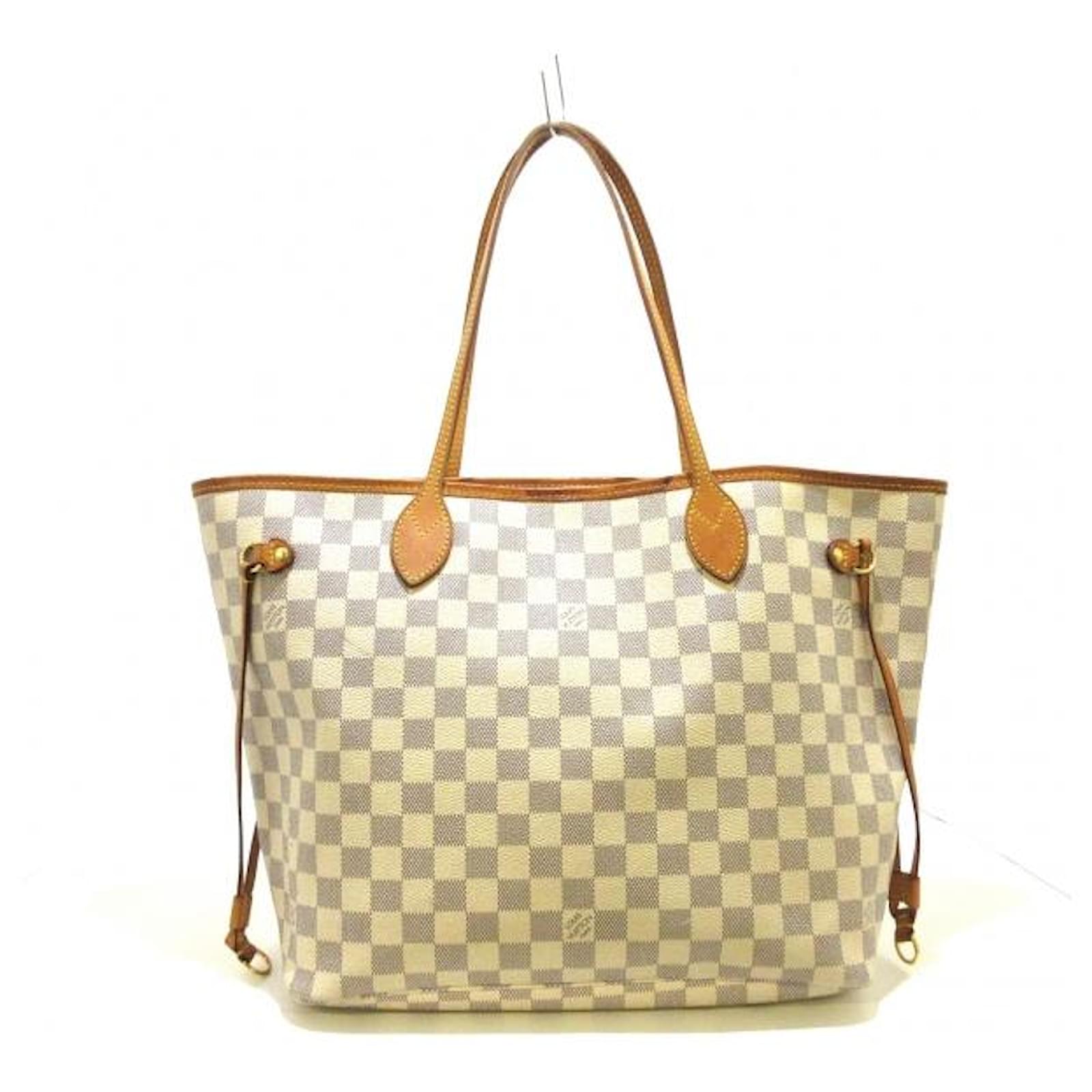 Louis Vuitton lv neverfull MM Damier azur oxidized leather version