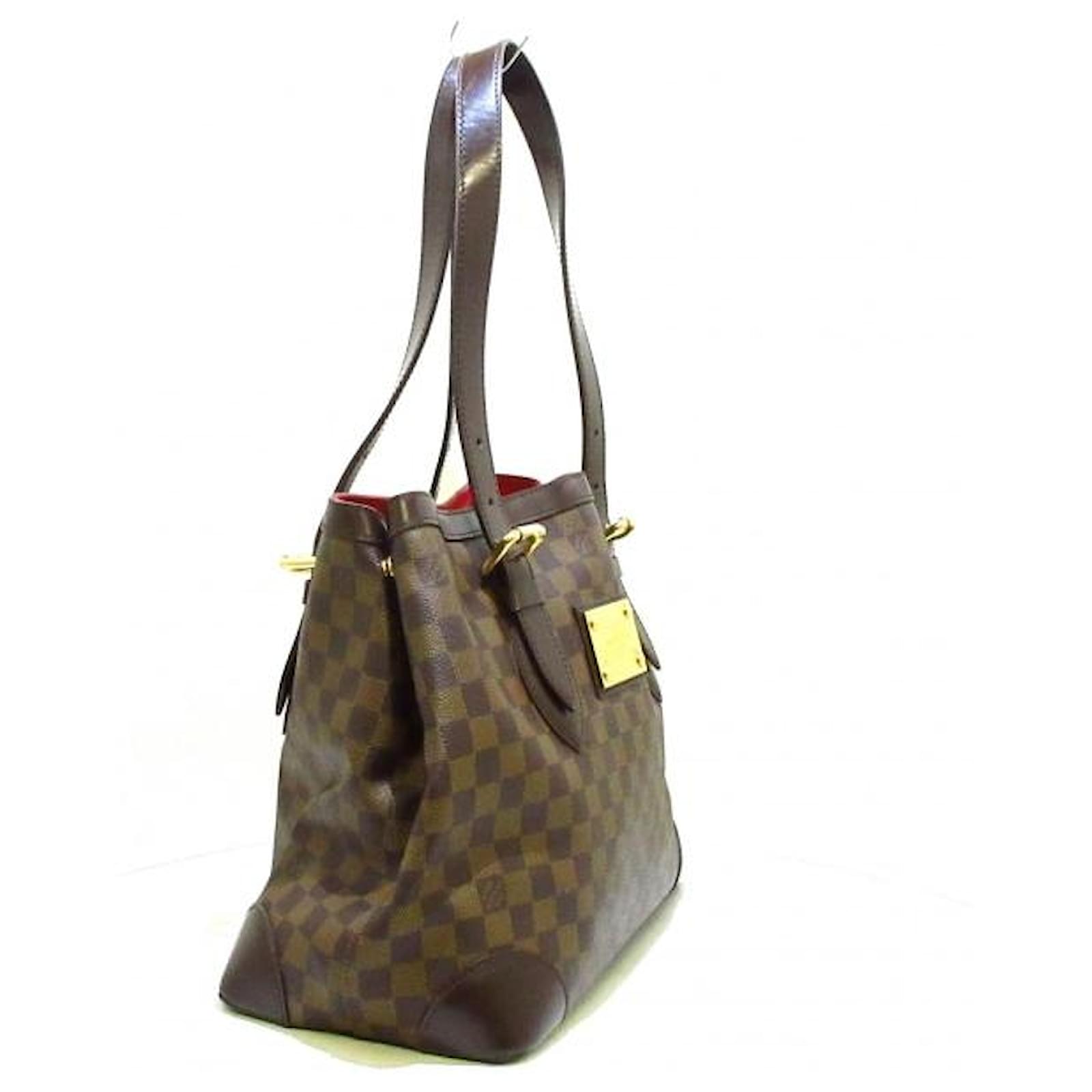 LOUIS VUITTON Hampstead MM Damier Ebene Shoulder Bag Brown