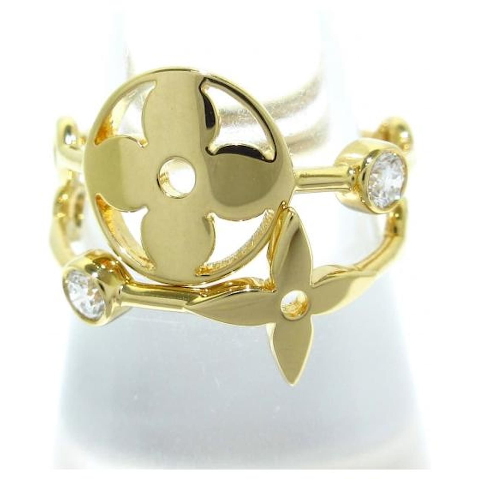 Louis Vuitton ''Monogram Idylle Blossom'' Yellow Gold Diamond Ring