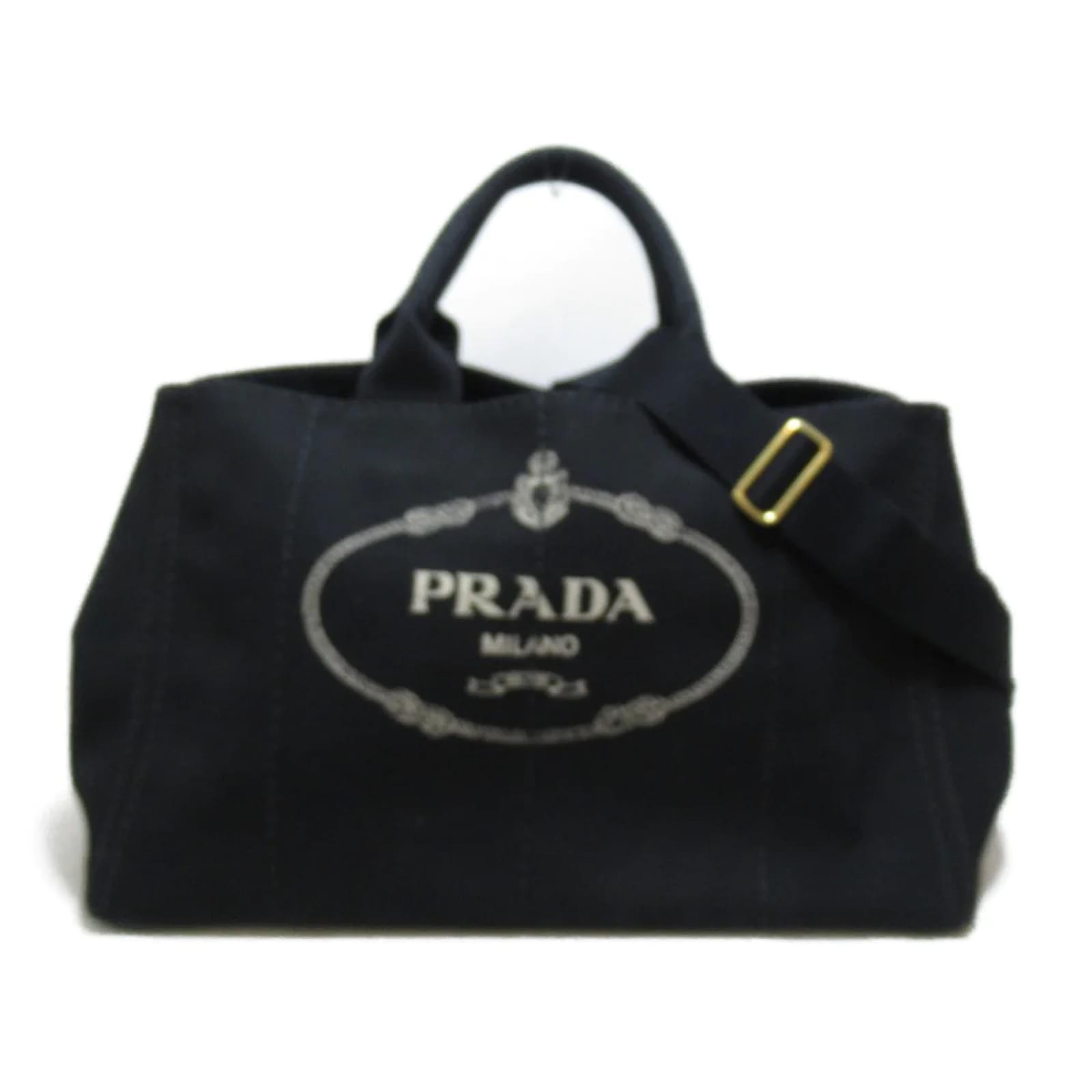 Prada Tessuto Logo Tote Bag Black Cloth ref.980083 - Joli Closet