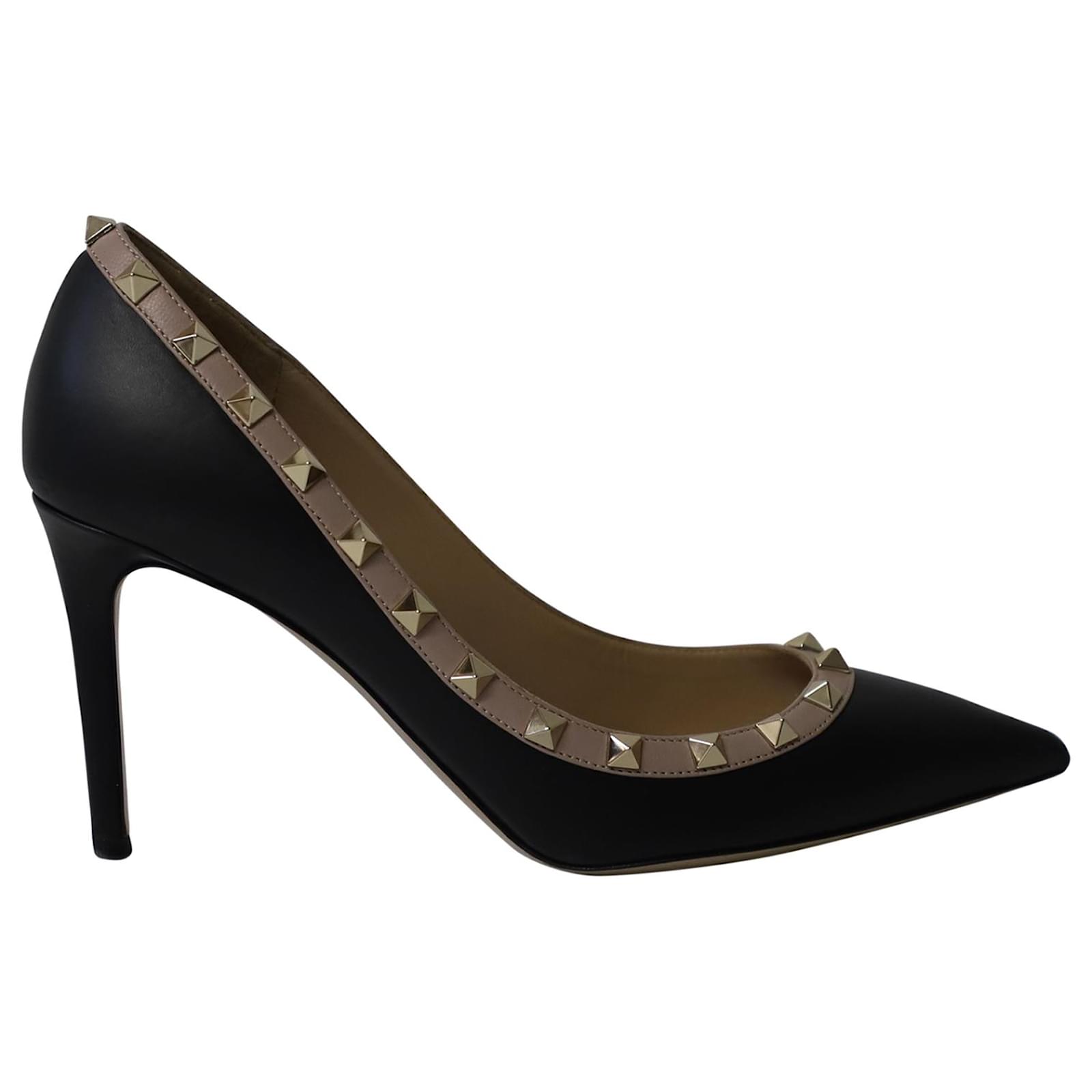 シューズ・サンダルその他 VALENTINO GARAVANI Woman High heel shoes Black 5W2S0JB7LHS Valentino Garavani Women's Patent Leather Two Tones Ankle