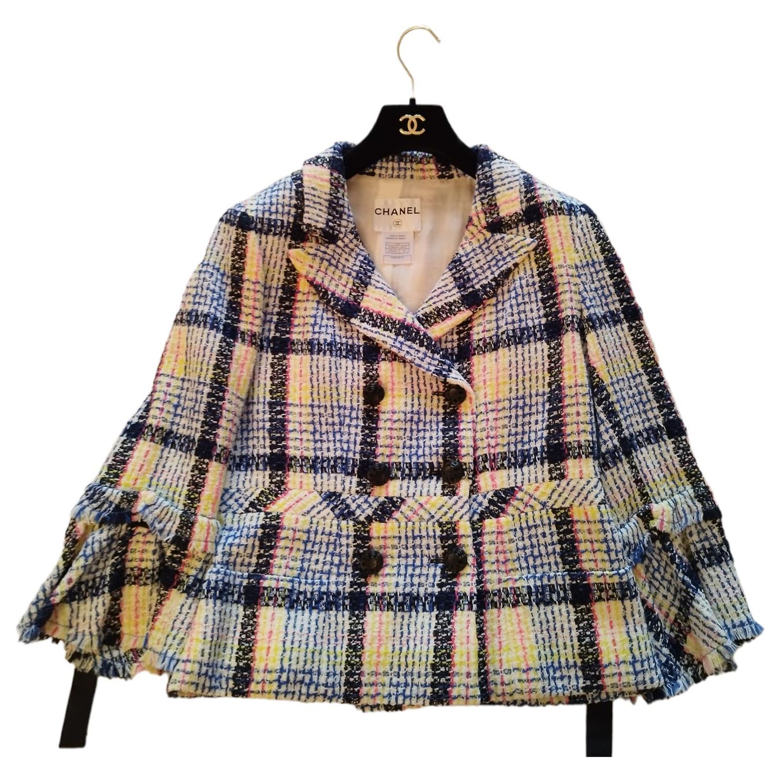 Multiple Color Jackets Chanel multicolored jacket with black ribbons Multiple colors Wool ref ...