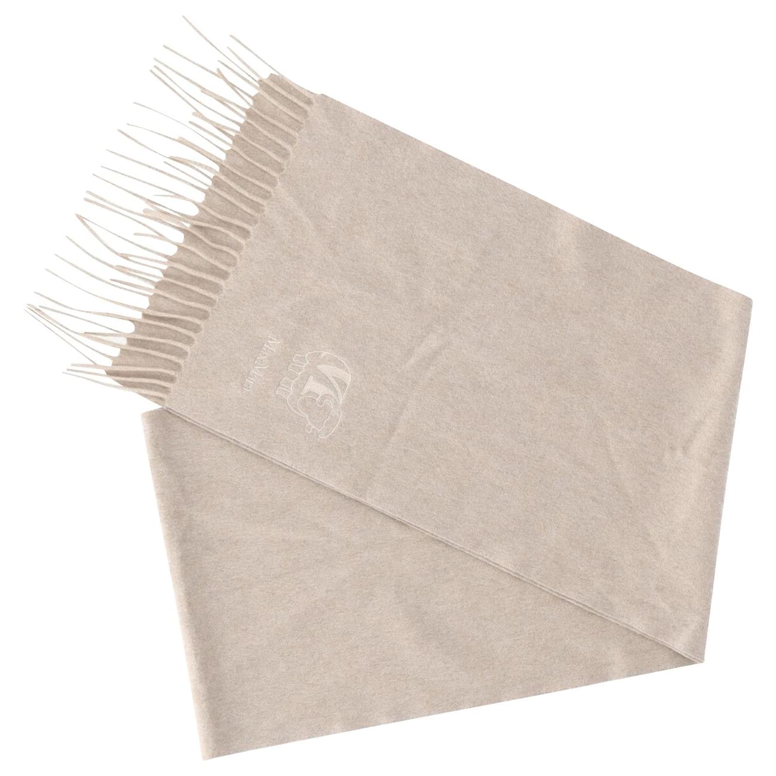 Max Mara Cashmere Scarf with Embroidered Monogram