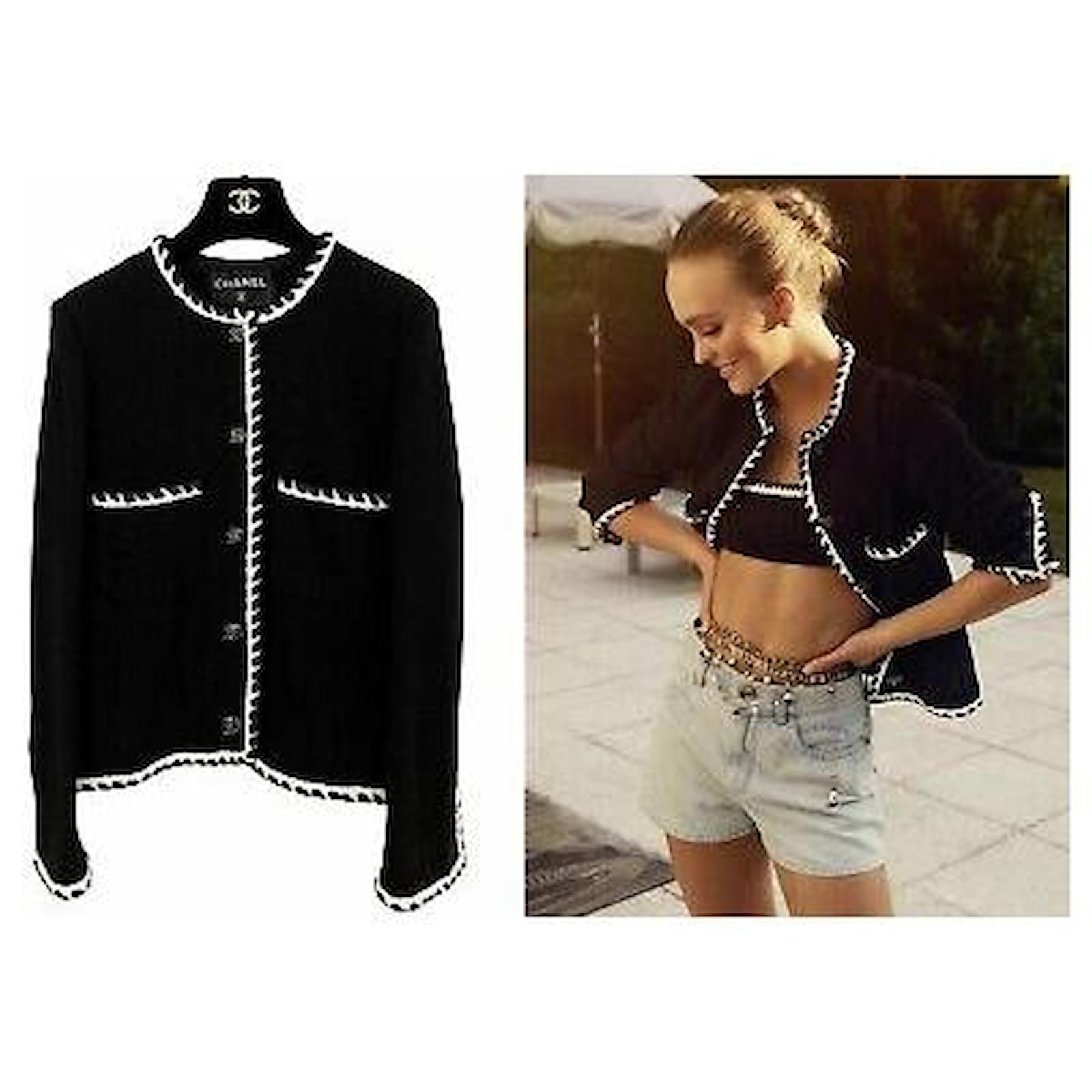 Chanel Jackets Black Cotton ref.869883 - Joli Closet