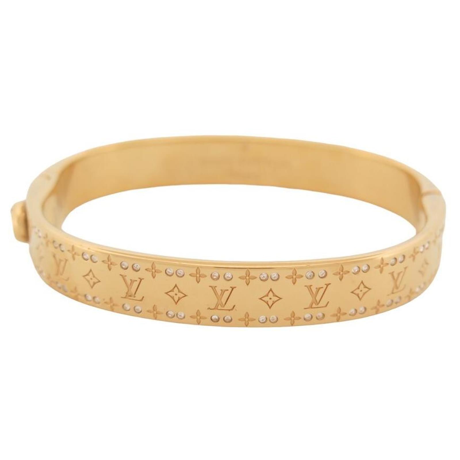 Louis Vuitton, Jewelry, Louis Vuitton Nanogram Strass M In Gold Gold  Plated