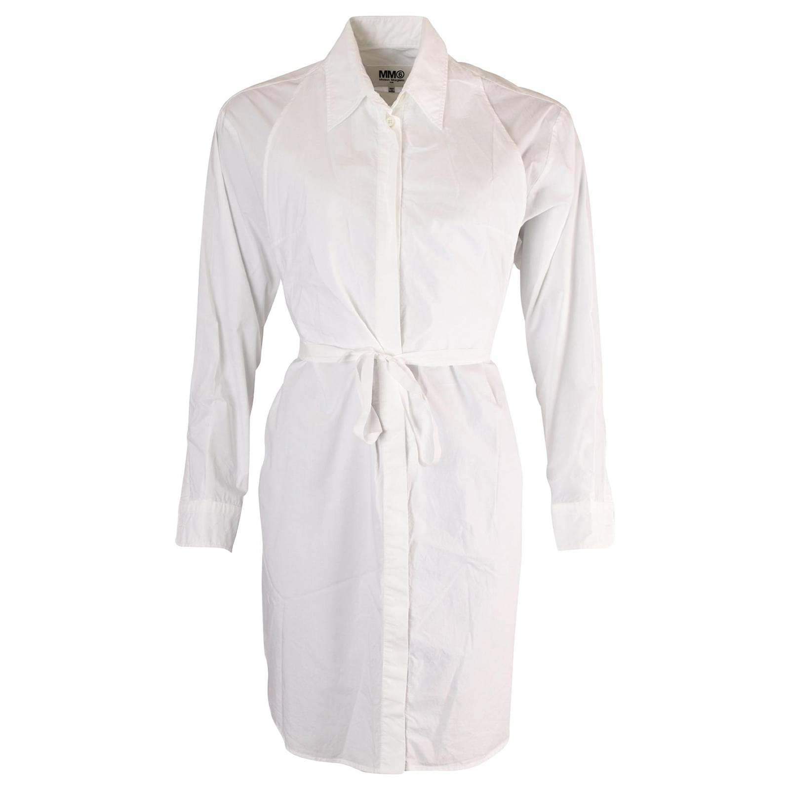 MM6 Maison Margiela Dress Shirt in White Cotton