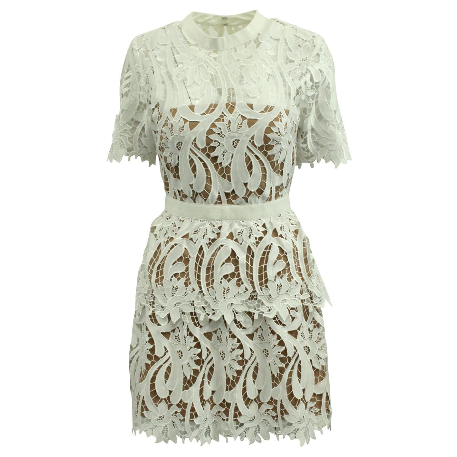 chinese dress ladies Self-Portrait One Shoulder Guipure-lace Midi Dress – Runway Catalog