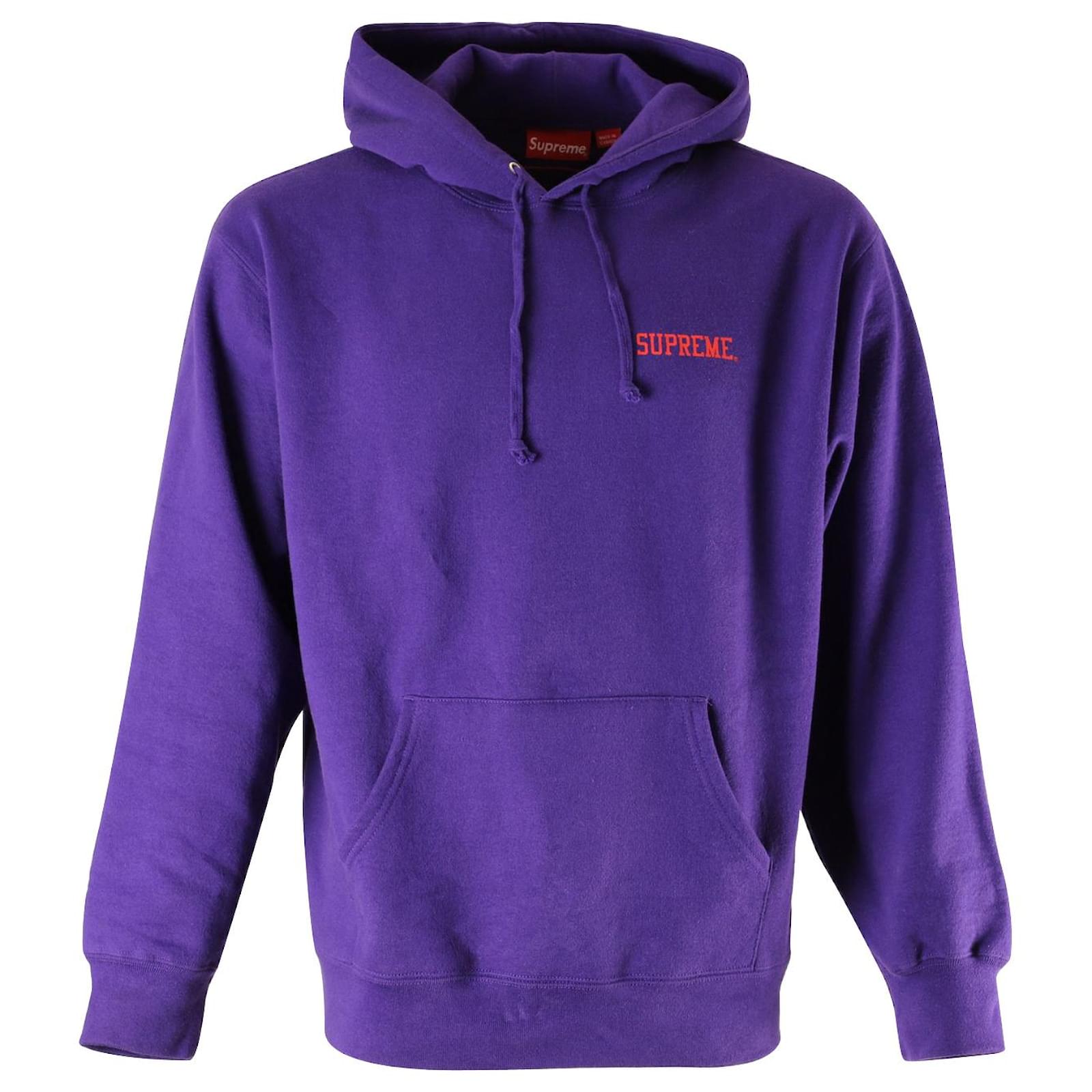 Supreme Ralph Steadman Skull Hooded Sweatshirt in Purple Cotton