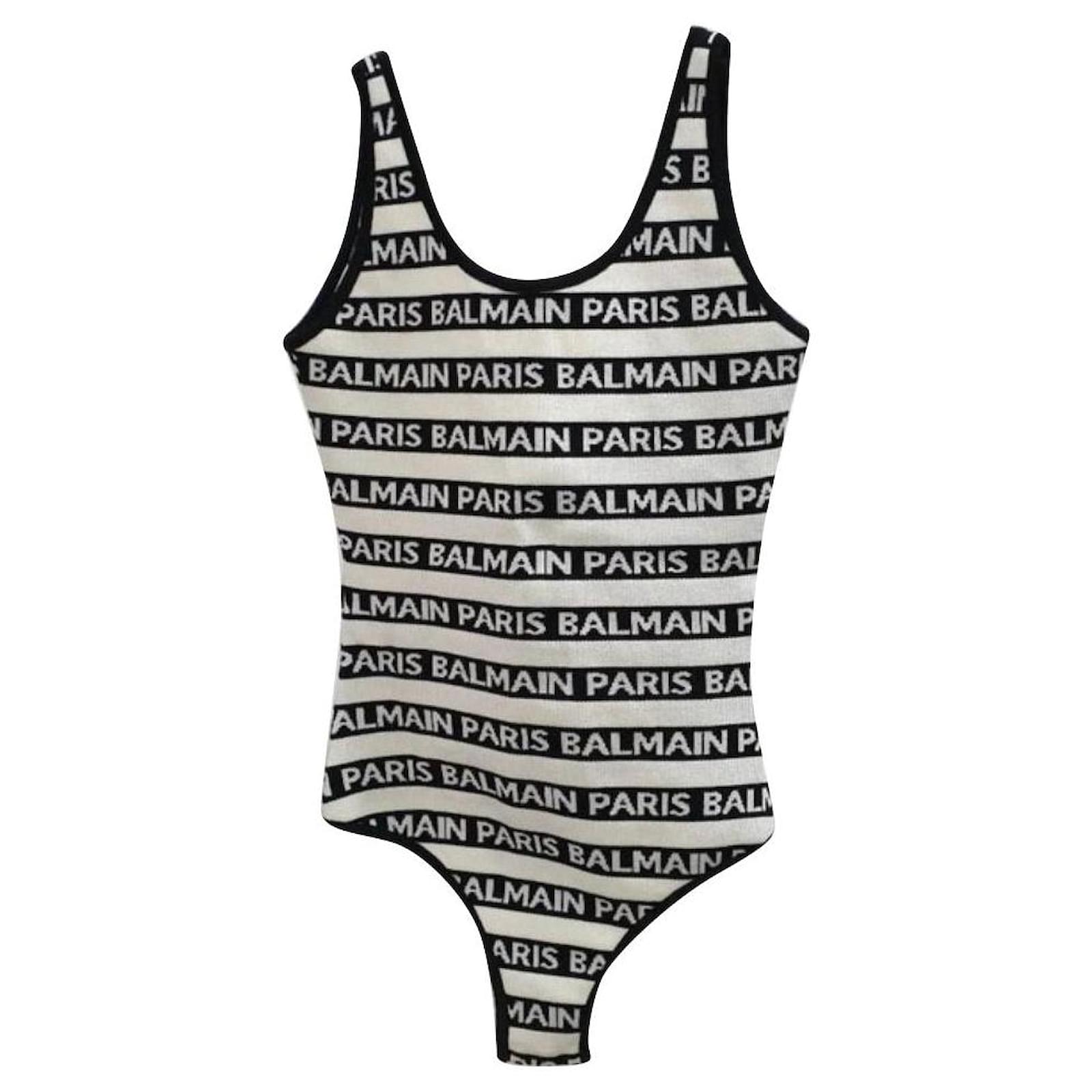 Balmain Logo Stripe One-Piece Body Multiple colors Cotton ref