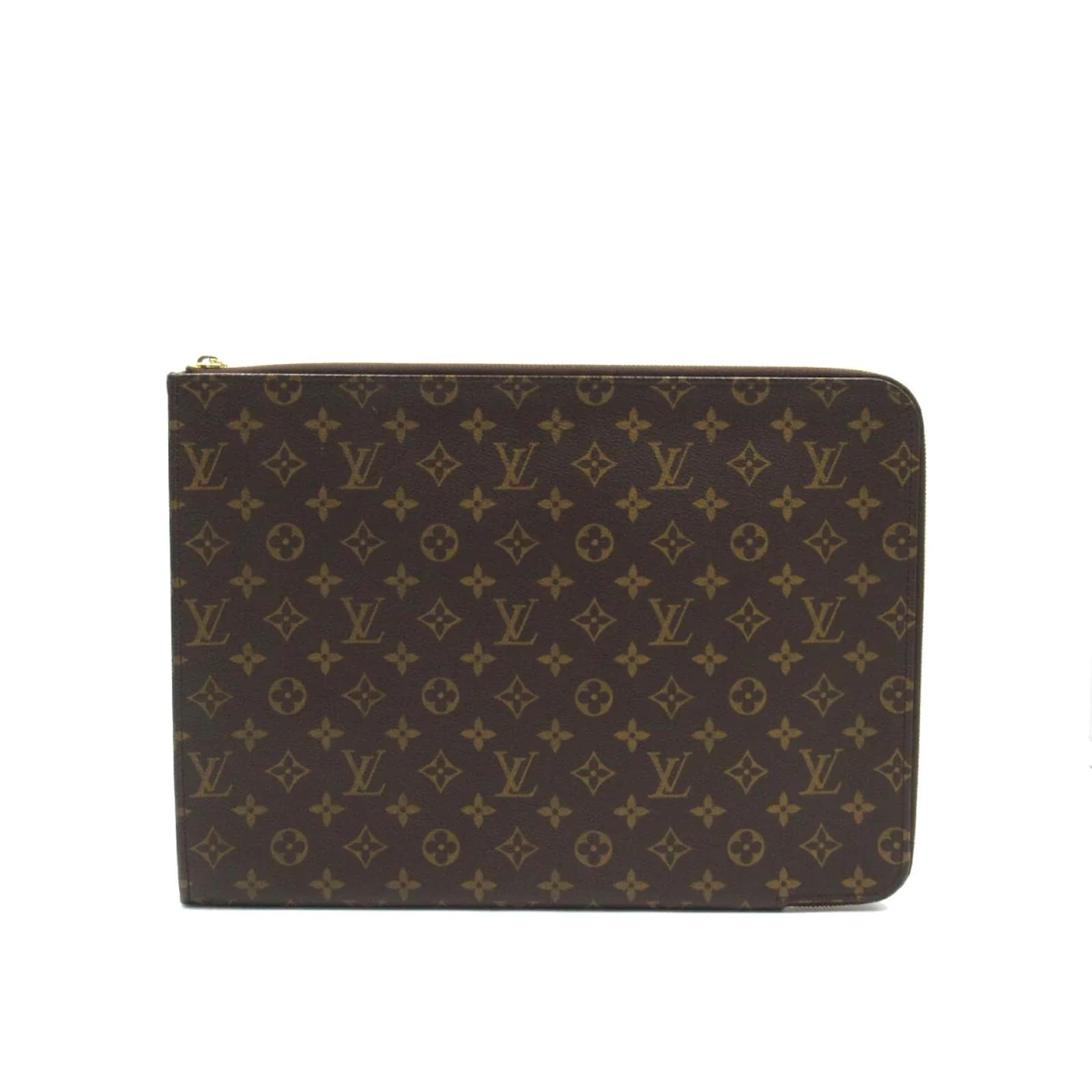 Louis Vuitton Monogram Poche Documents M53456 Brown Cloth ref