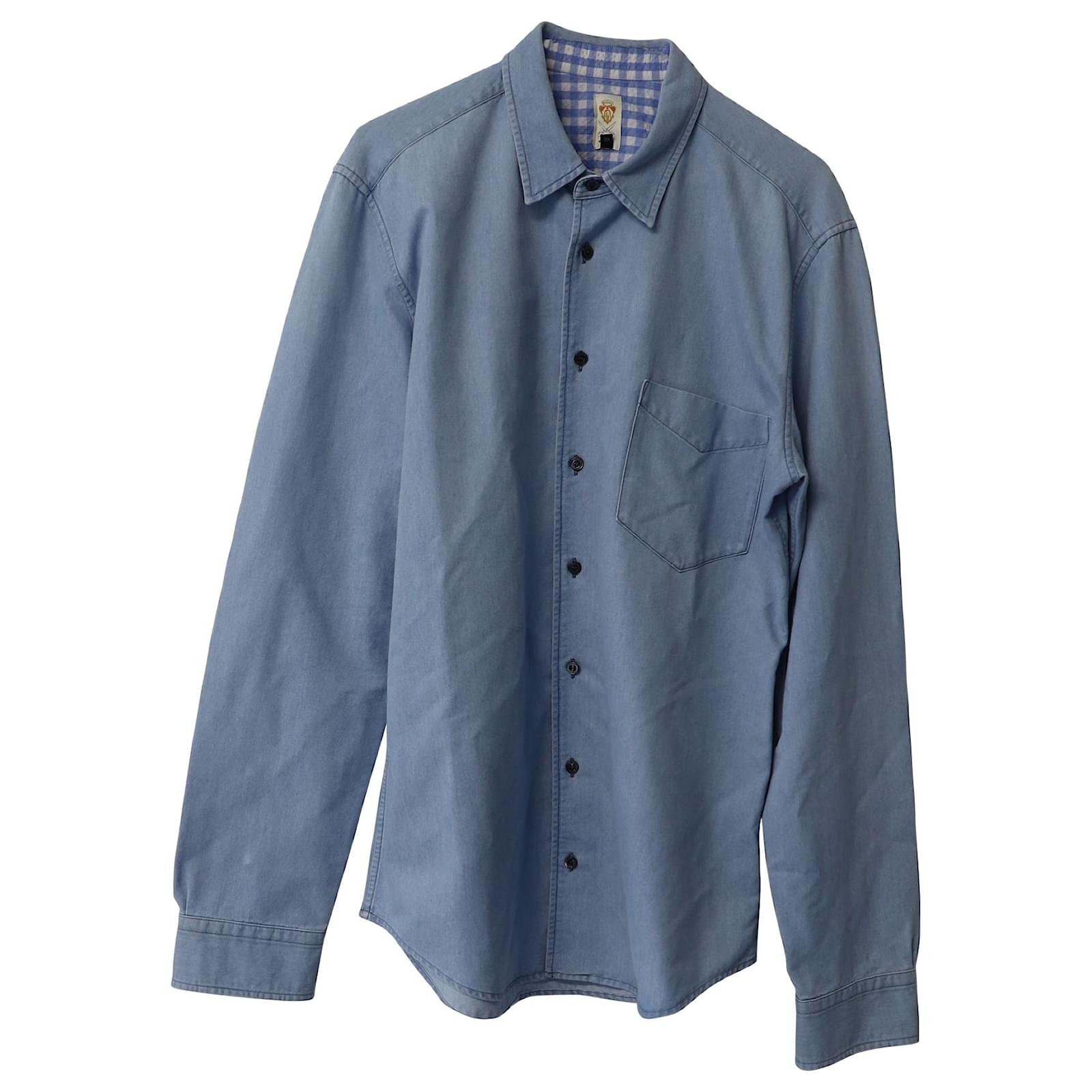 Gucci Button-Down Shirt in Light Blue Cotton ref.872625 - Joli Closet