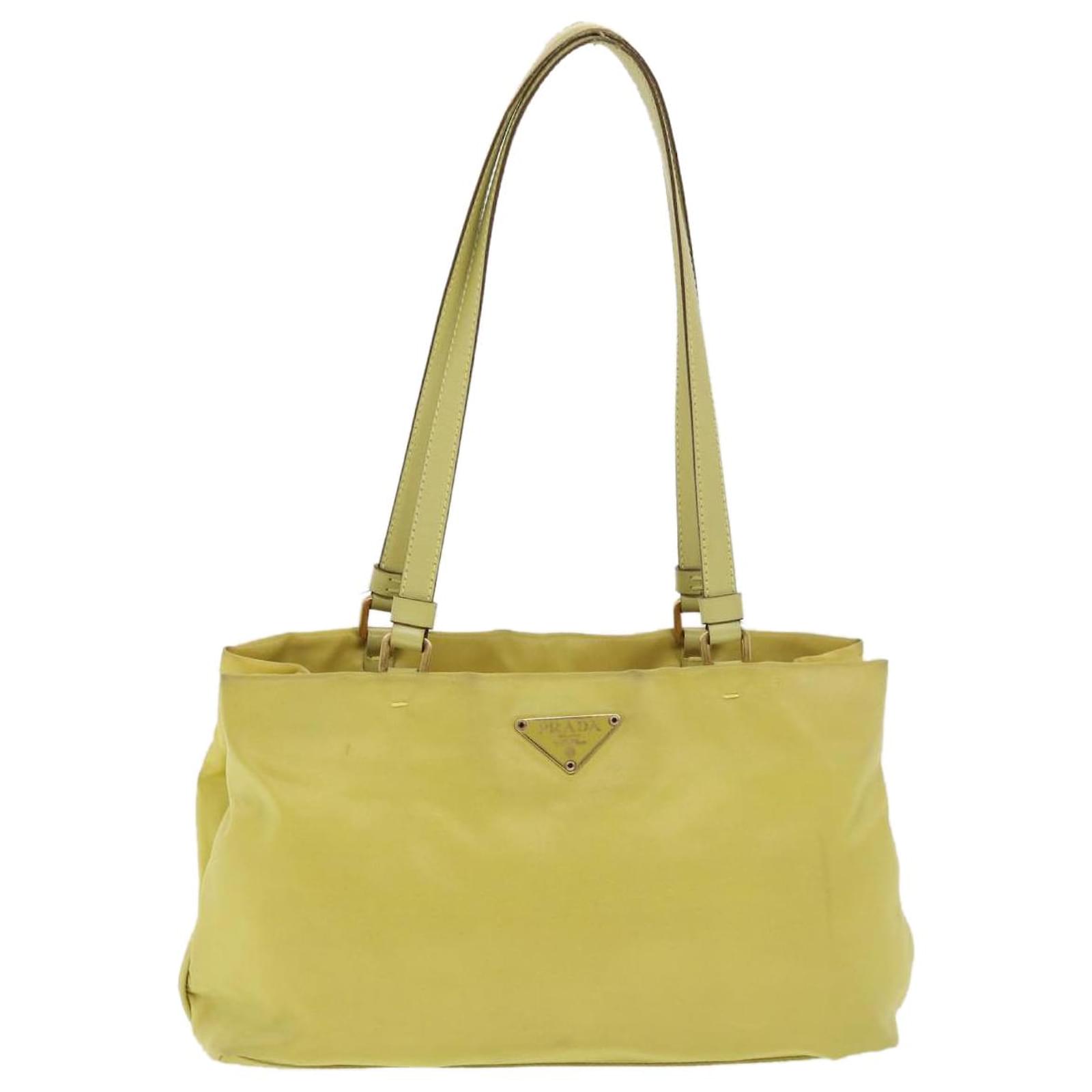 PRADA Shoulder Bag Nylon Yellow Auth 39147 ref.872762 - Joli Closet