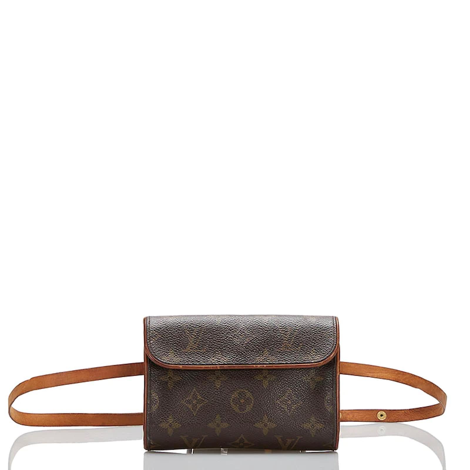 Louis Vuitton Monogram Pochette Florentine M51855 Brown Cloth Ref873081 Joli Closet 2568