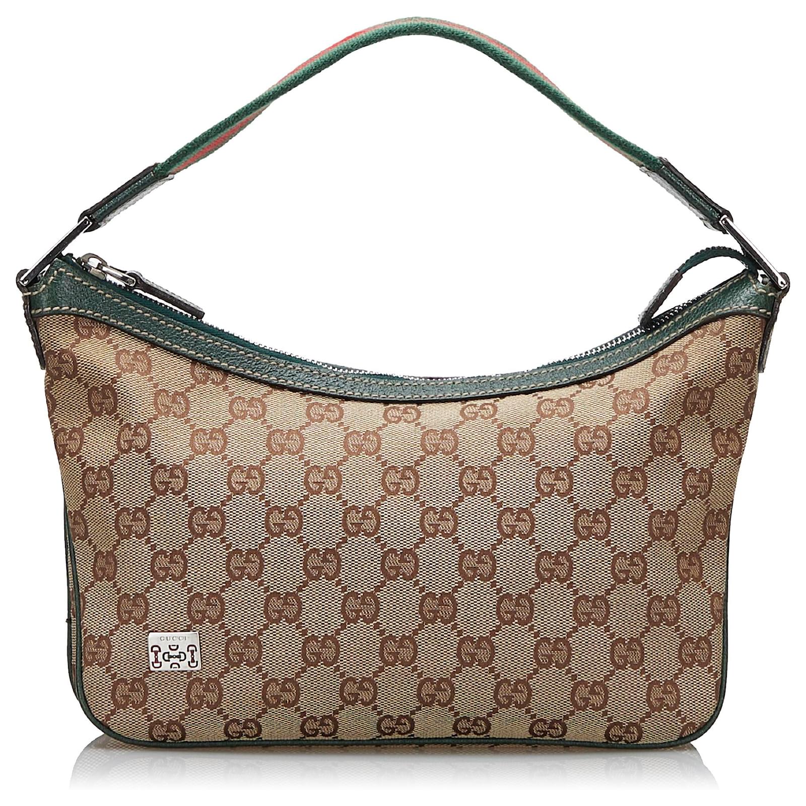 Brown Gucci GG Canvas Baguette