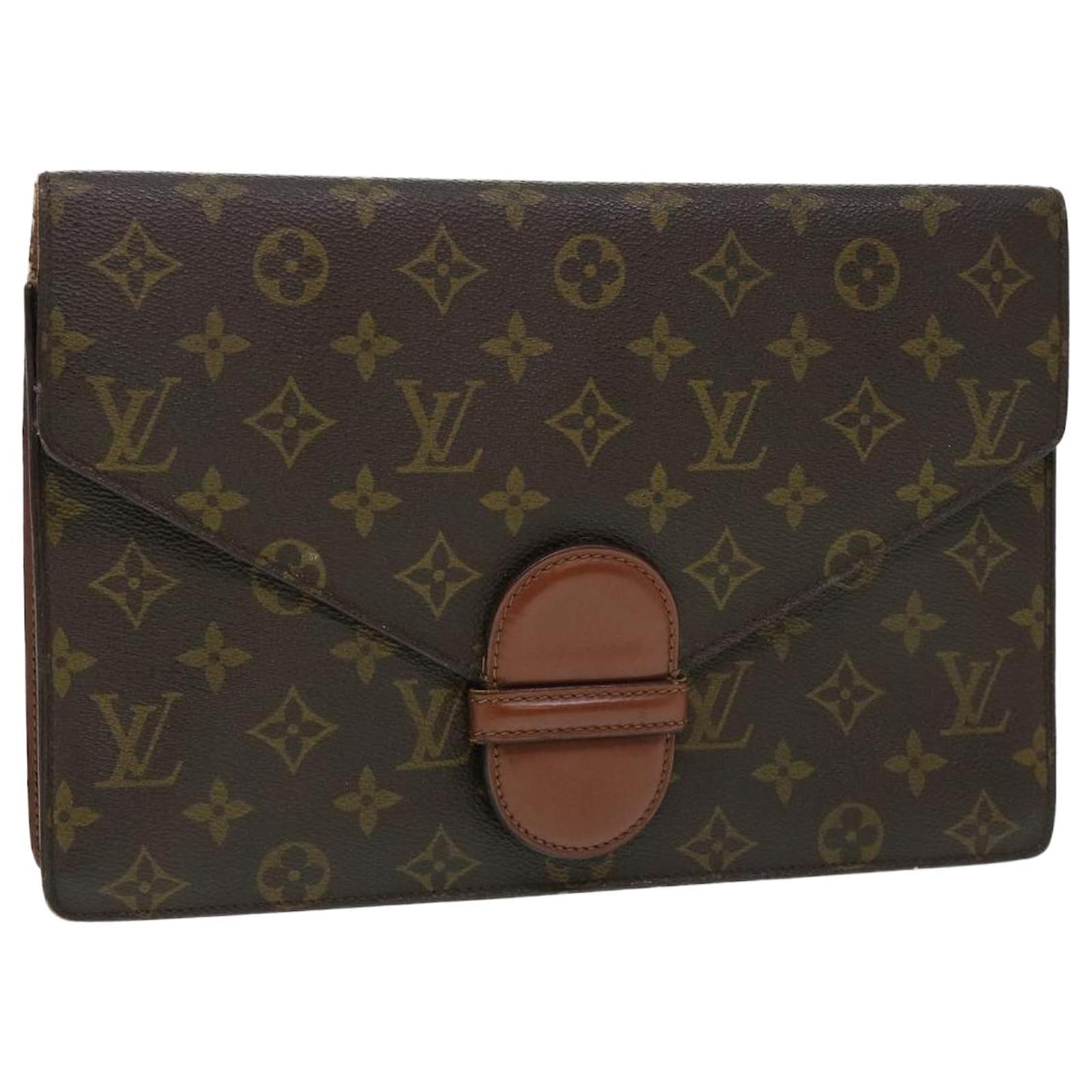 Brown Louis Vuitton Monogram Pochette Homme Clutch Bag – Designer