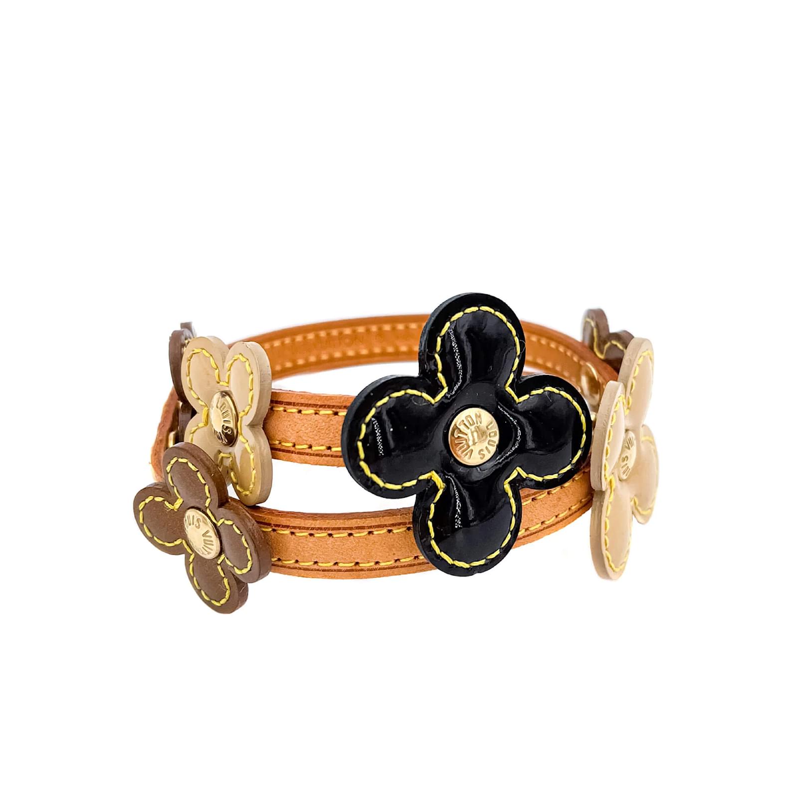 Louis Vuitton Multicolor Vernis Leather Flower Chocker Bracelet