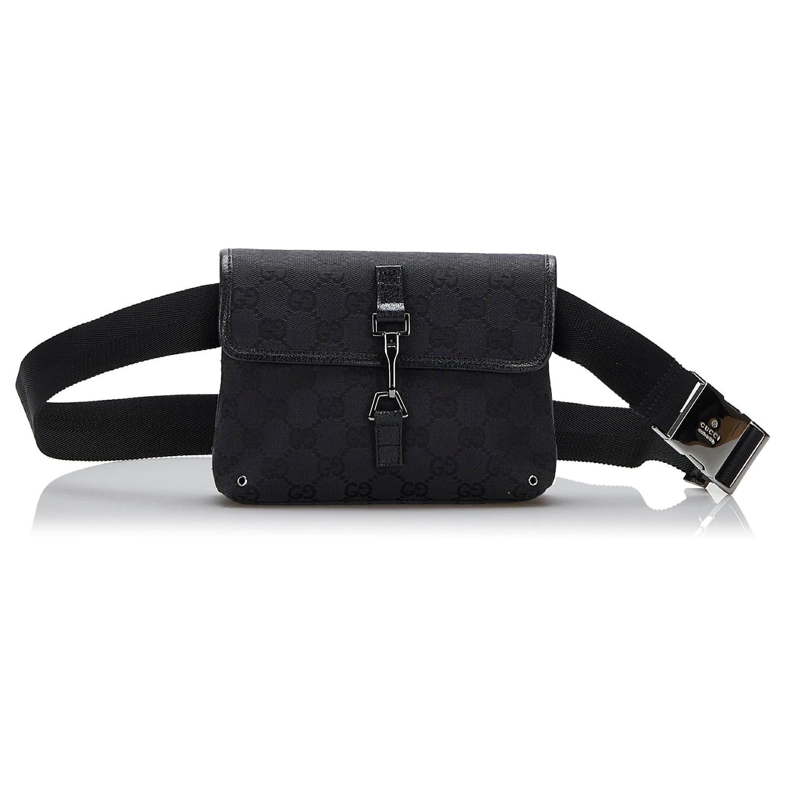 Black Gucci GG Canvas Jackie Belt Bag