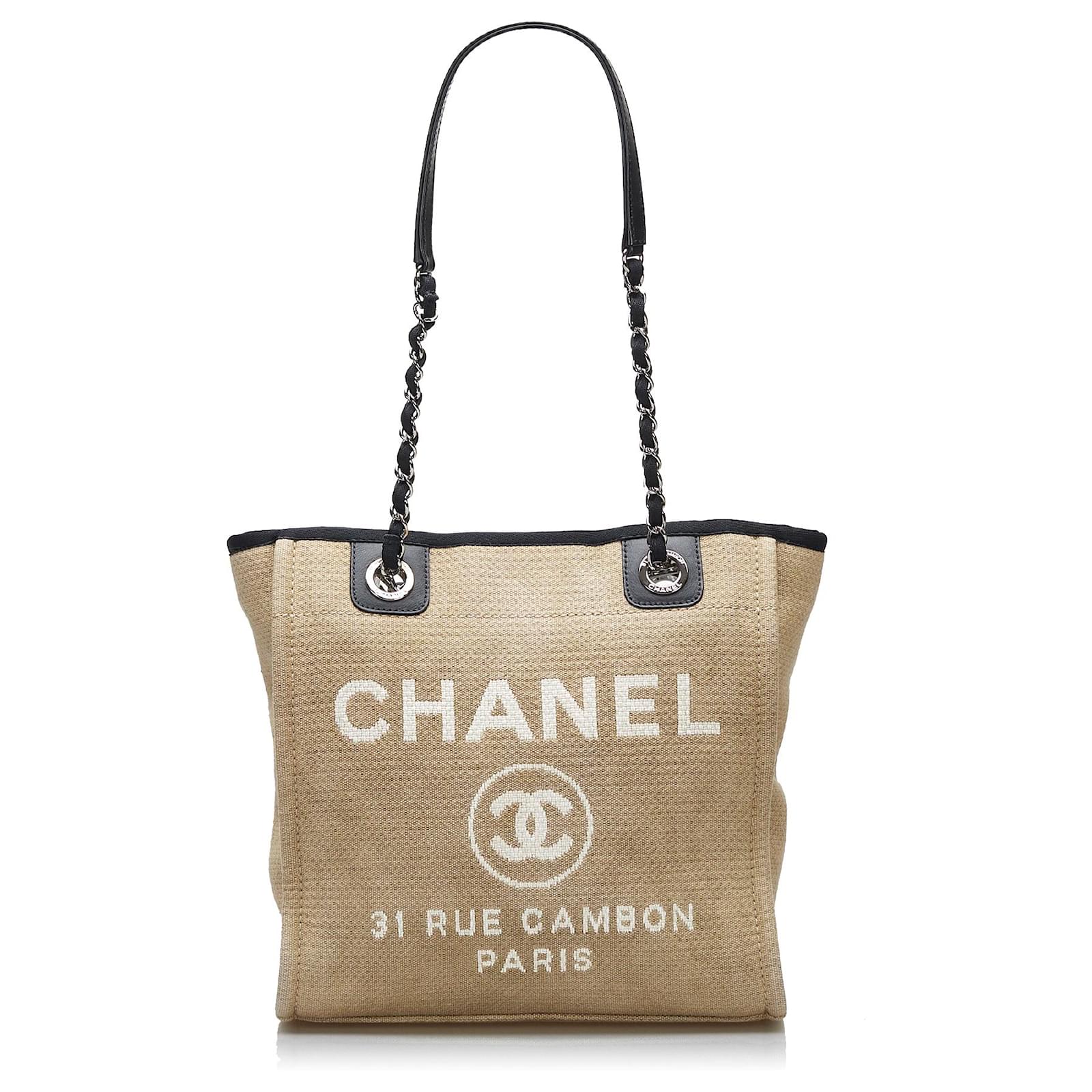 Chanel Beige/Brown Deauville Tote Chanel