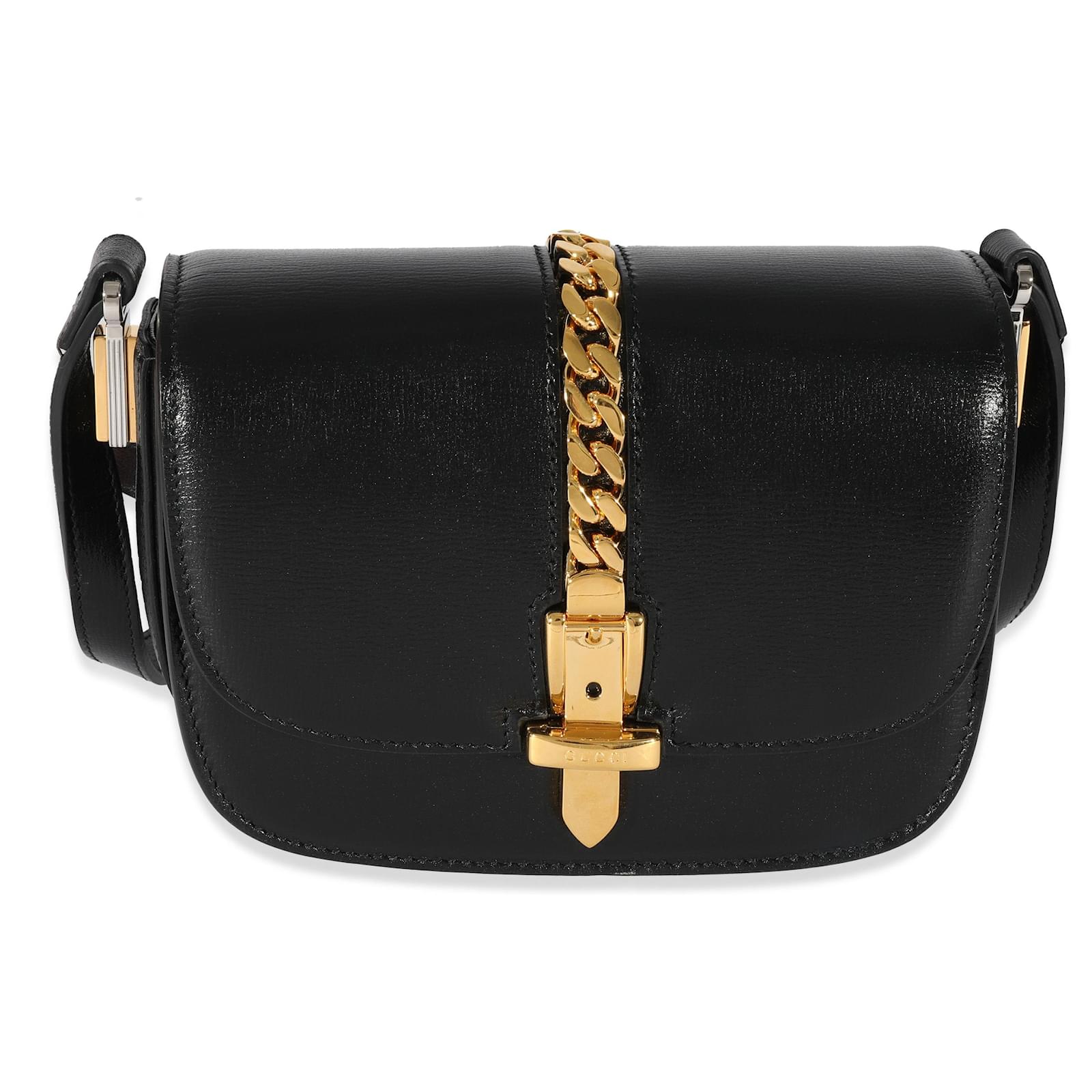 Gucci Black Leather Sylvie Shoulder Bag Gucci