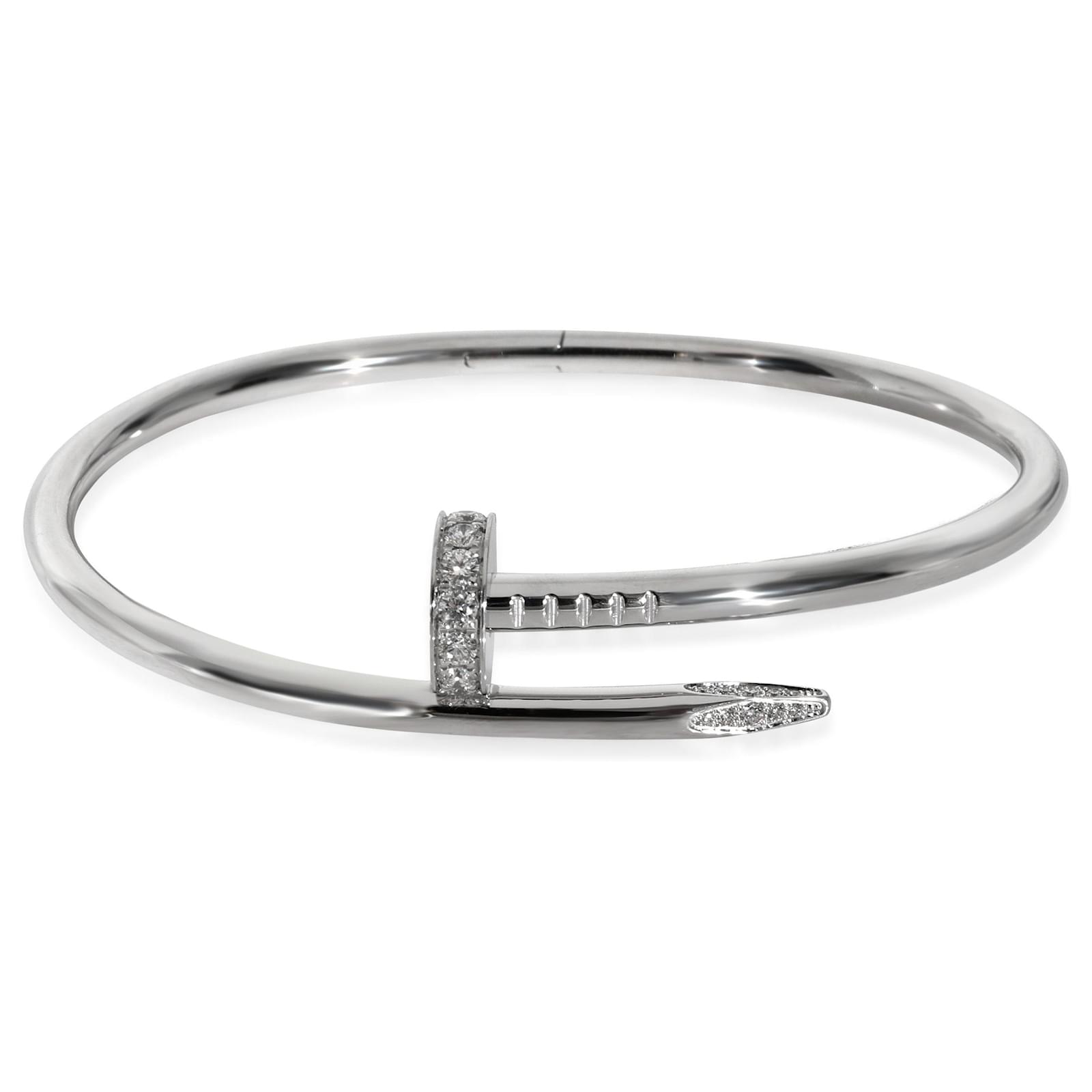 Cartier Juste Un Clou 18K White Gold Diamond Bracelet