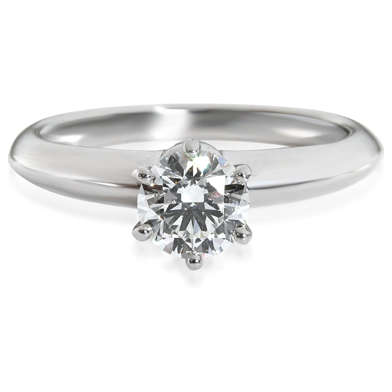 Tiffany & Co. Diamond Engagement Ring in 950 Platinum I VVS2 0.51 CTW