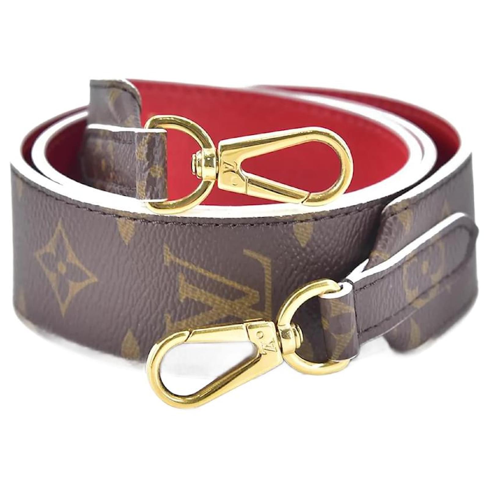 Louis Vuitton Monogram Bandouliere Shoulder Strap Red