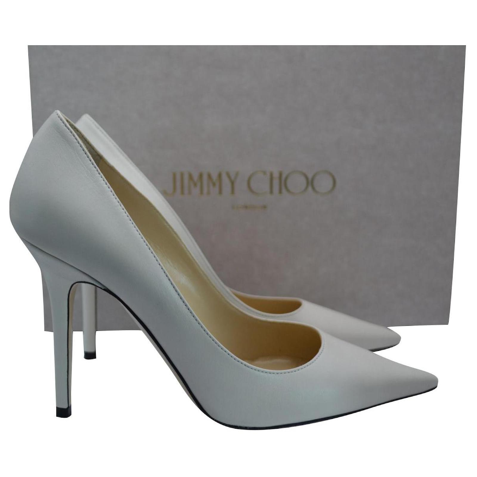 jimmy choo leather 100mm size 37 EU ref.876463 - Joli Closet