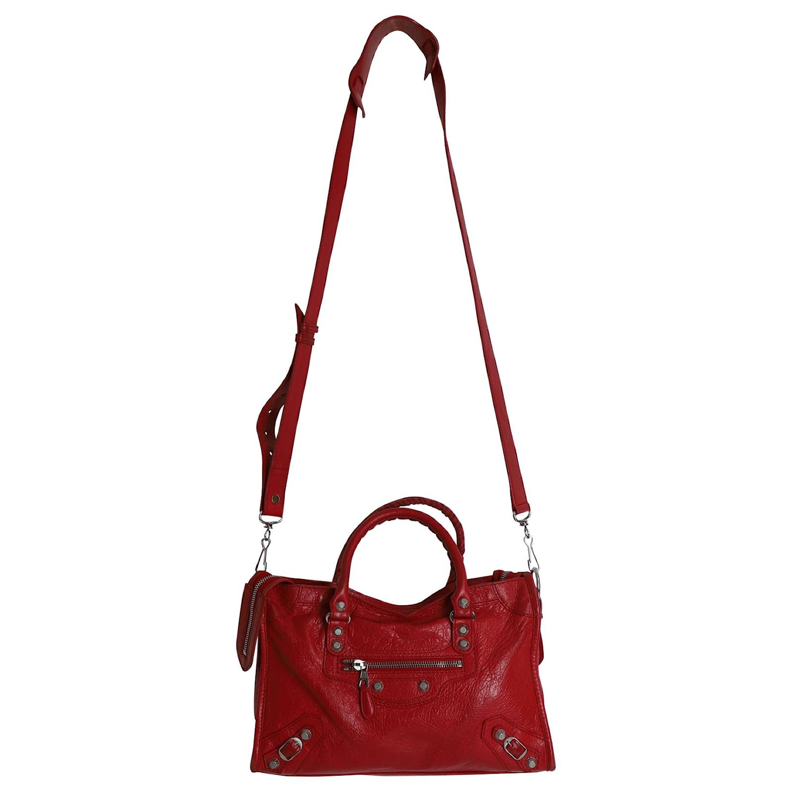 Sac Besace Handbag Sac Rouge Daim Balenciaga Sac Nano Classic City